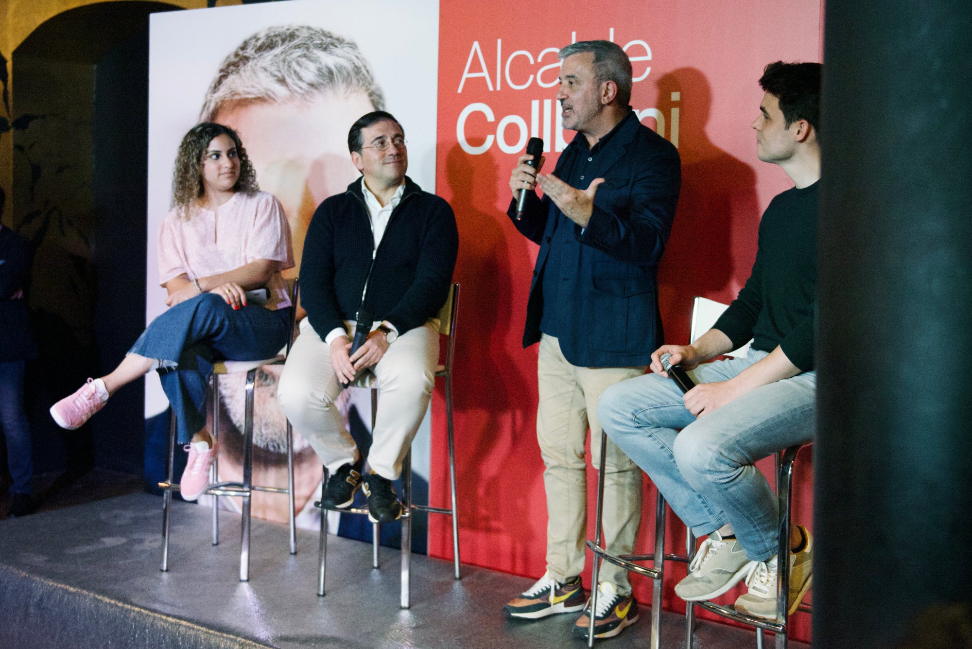 Collboni, amb el ministre Albares en l'acte d'aquesta tarda | PSC