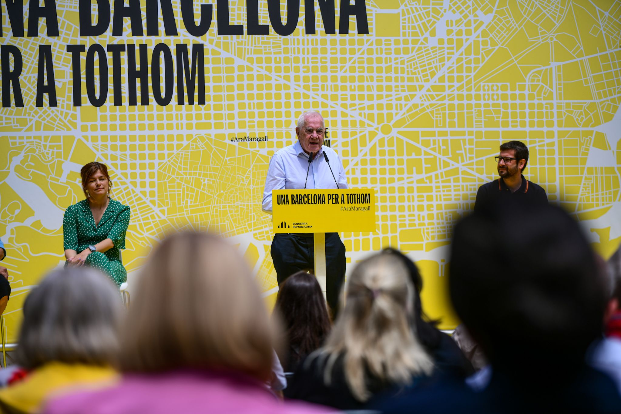 Ernest Maragall, en un acte a Les Corts ERC/ MARC PUIG 