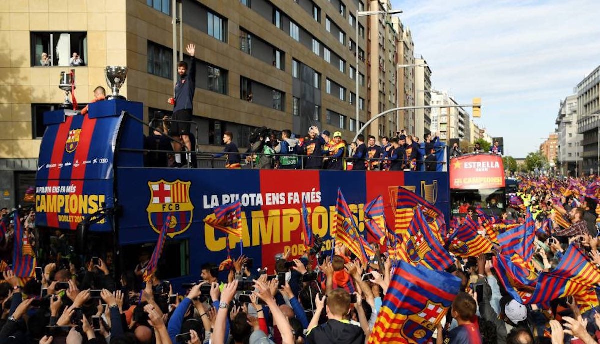 Una rua del Barça anterior / Twitter