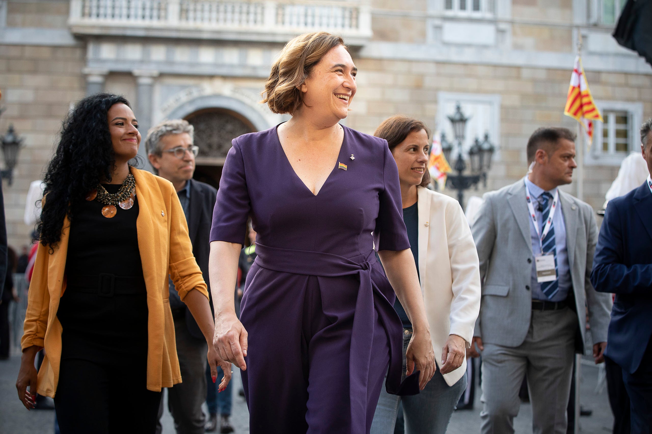 Ada Colau a plaça Sant Jaume