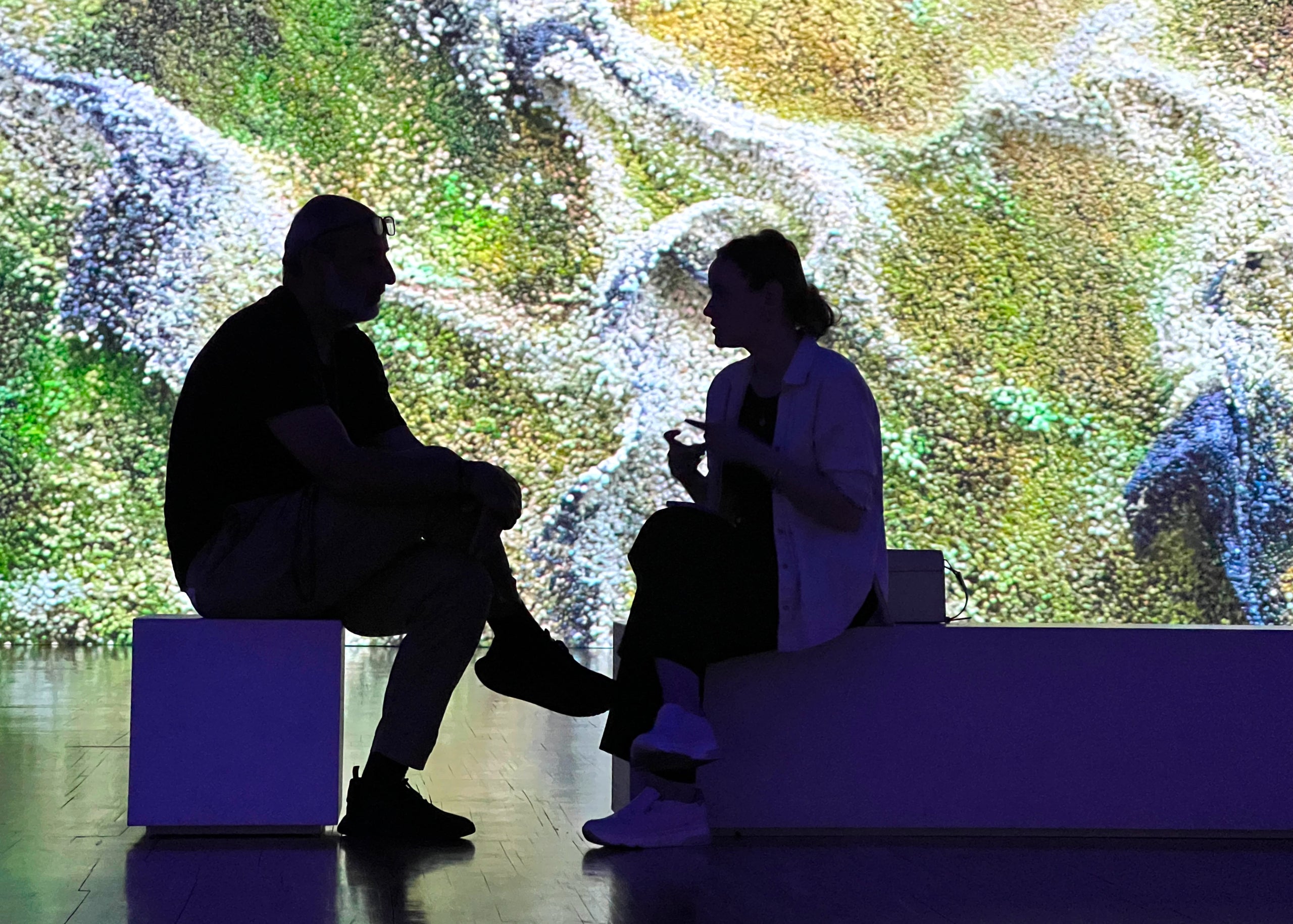 Dues persones en una exposició al 'Disseny Hub Barcelona' / ACN