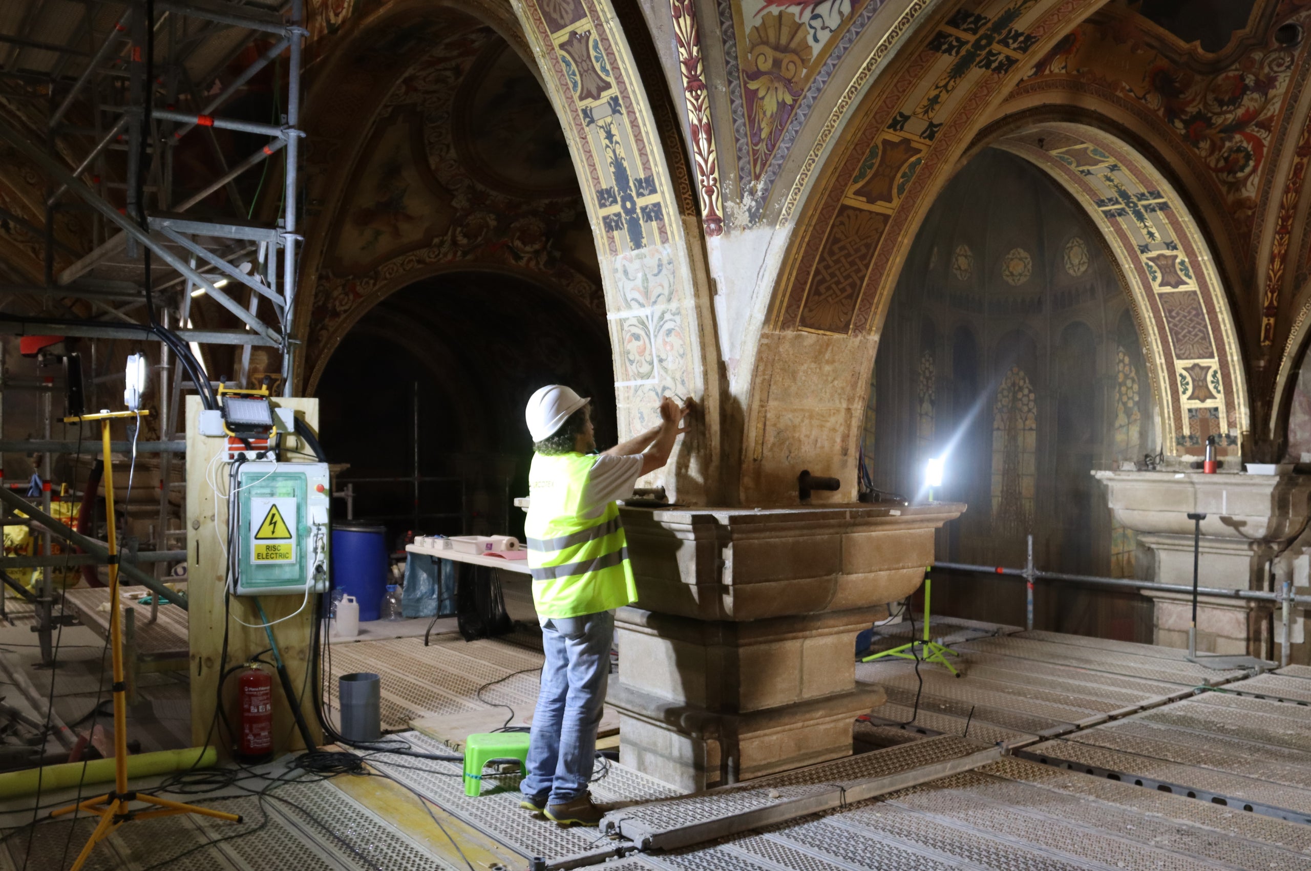 Las pinturas renacentistas originales descubrimientos en el Salón San Jorge del Palau de la Generalitat / Maria Pratdesaba (ACN)