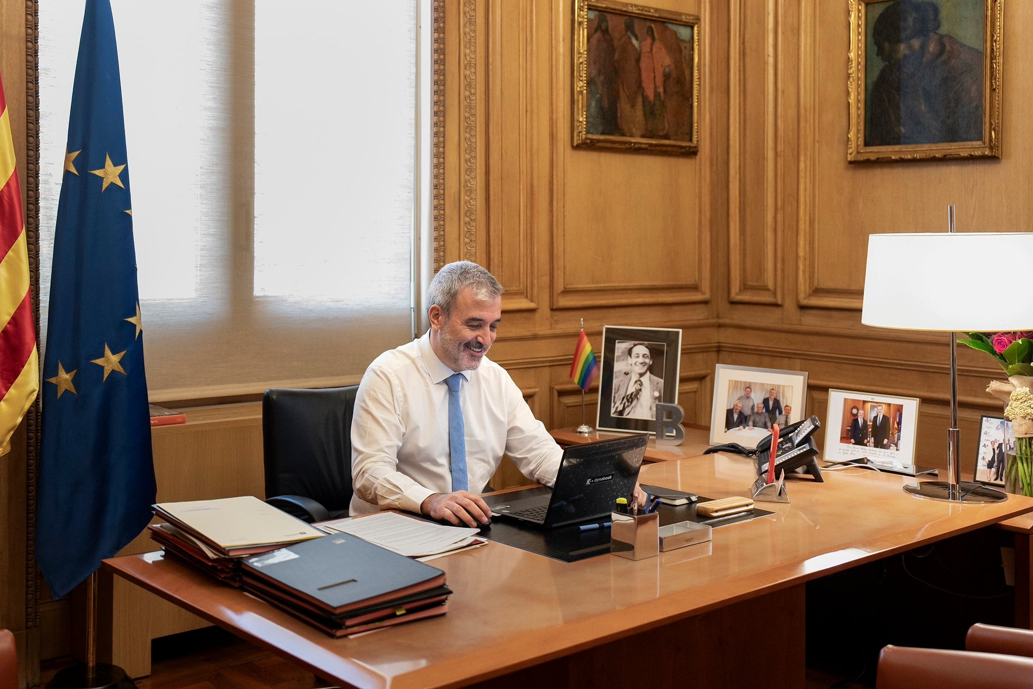 Jaume Collboni al seu despatx | Twitter