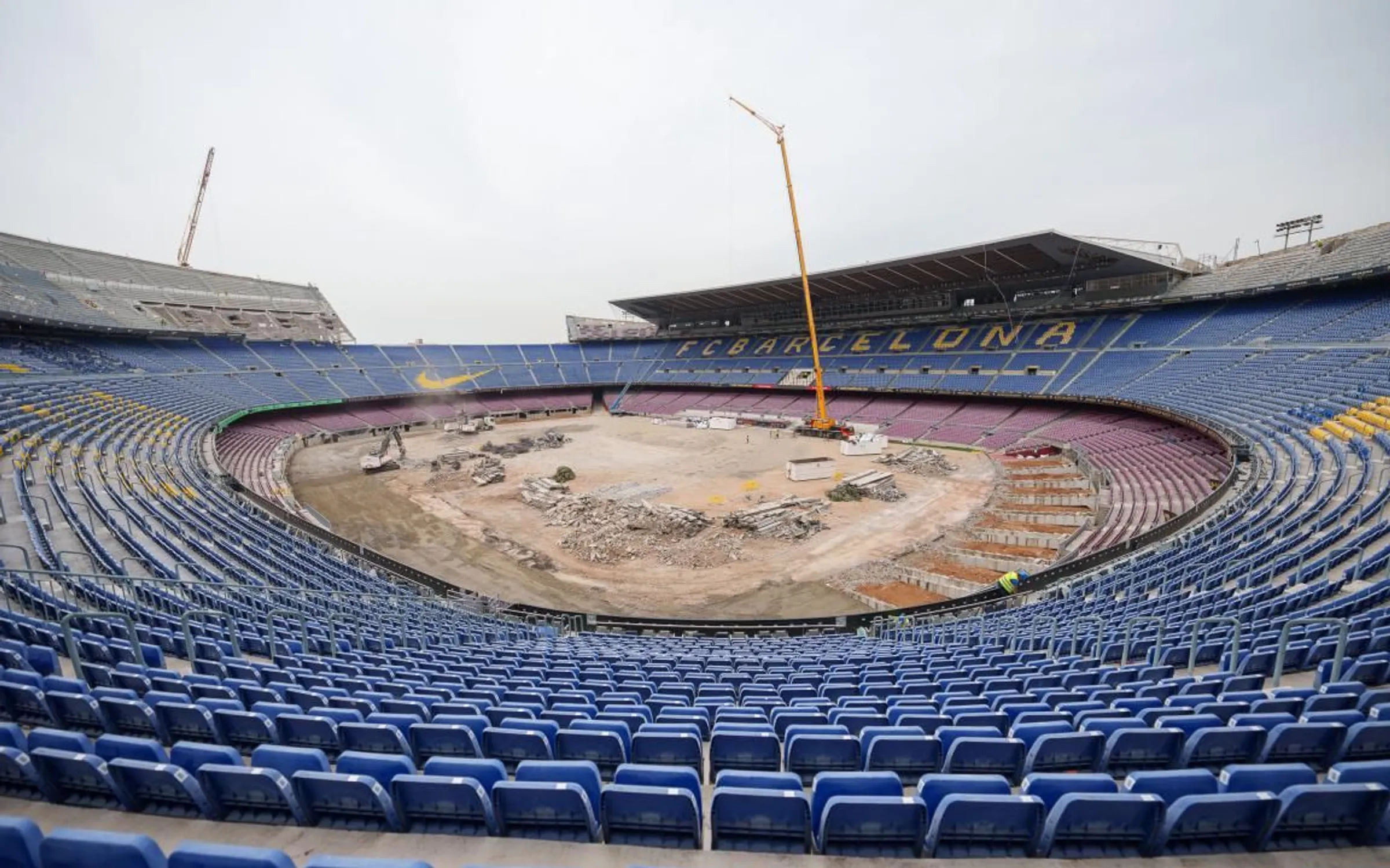 Imatge d'arxiu de les obres d'enderroc del Camp Nou / German Parga (FC Barcelona)