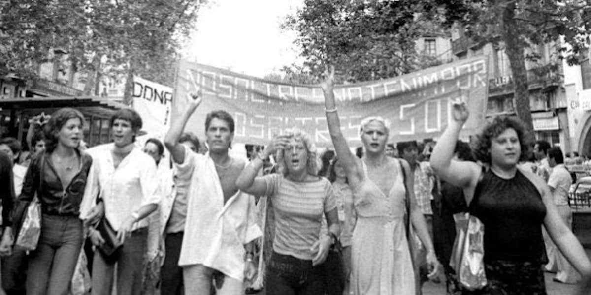 La manifestació va estar liderada per persones trans / Twitter