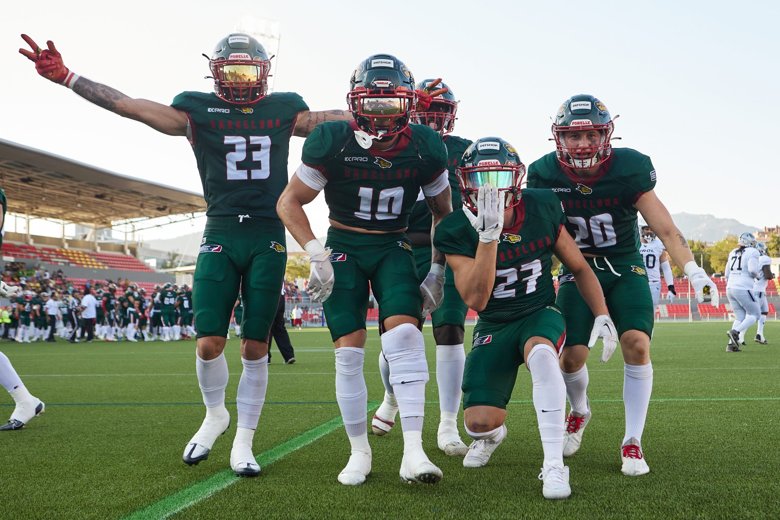 Els Barcelona Dragons en un partit a l'Olímpic de Terrassa | Barcelona Dragons
