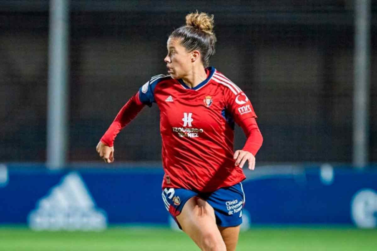 Maria González, en un partit amb Osasuna / CE Europa