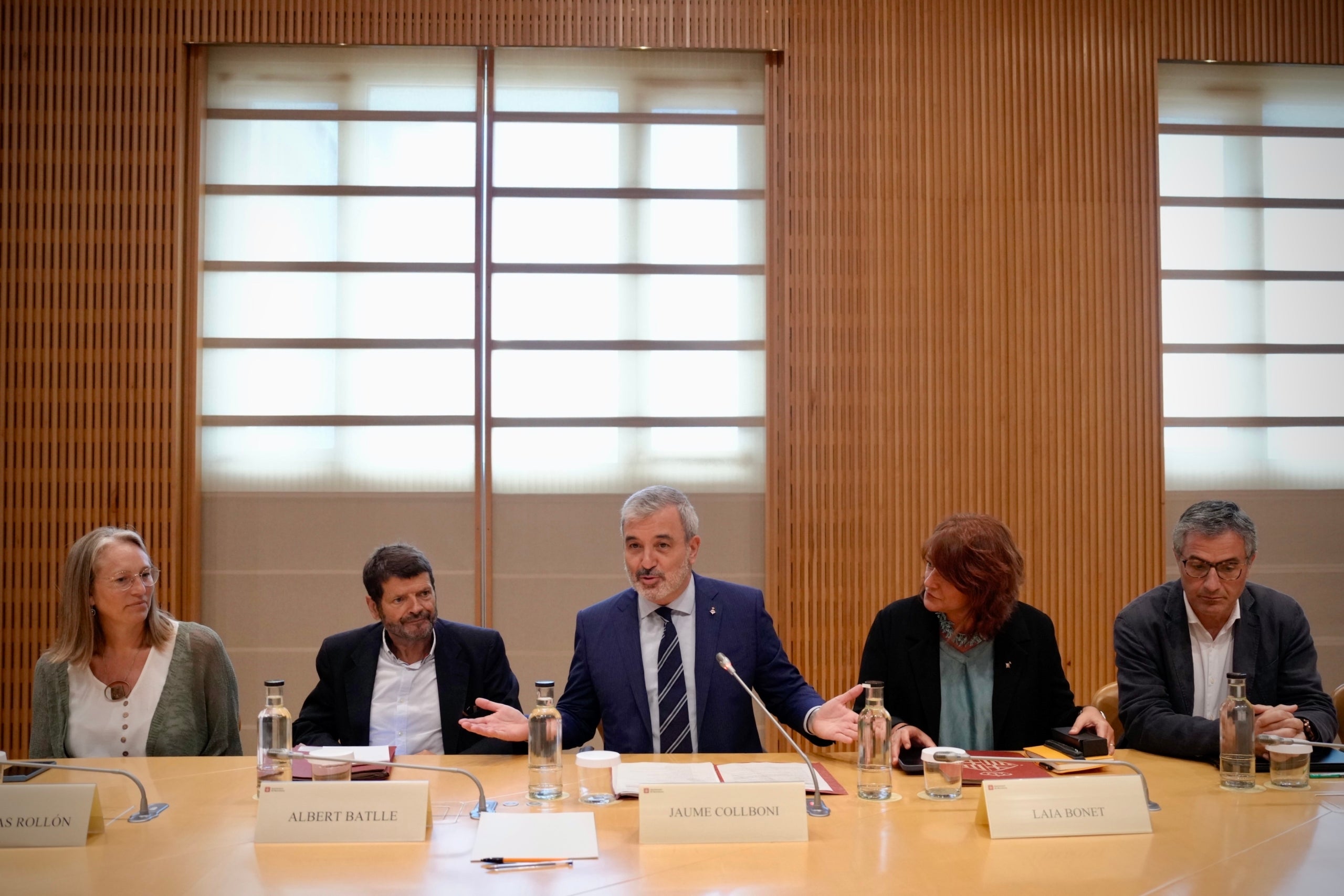 Collboni part del seu govern durant la reunió d'aquest dimarts / Ajuntament