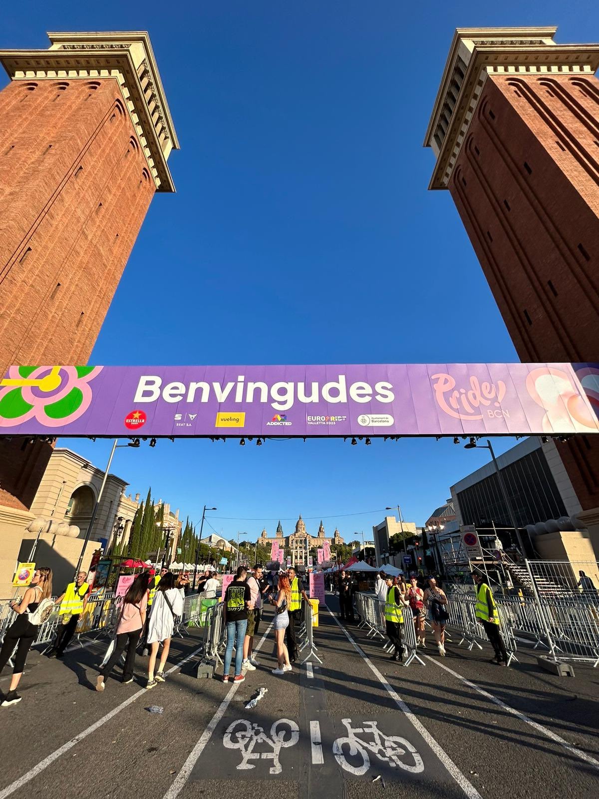 L'avinguda Maria Cristina, l'espai central de concerts del Pride Barcelona / Twitter: @PrideBarcelona