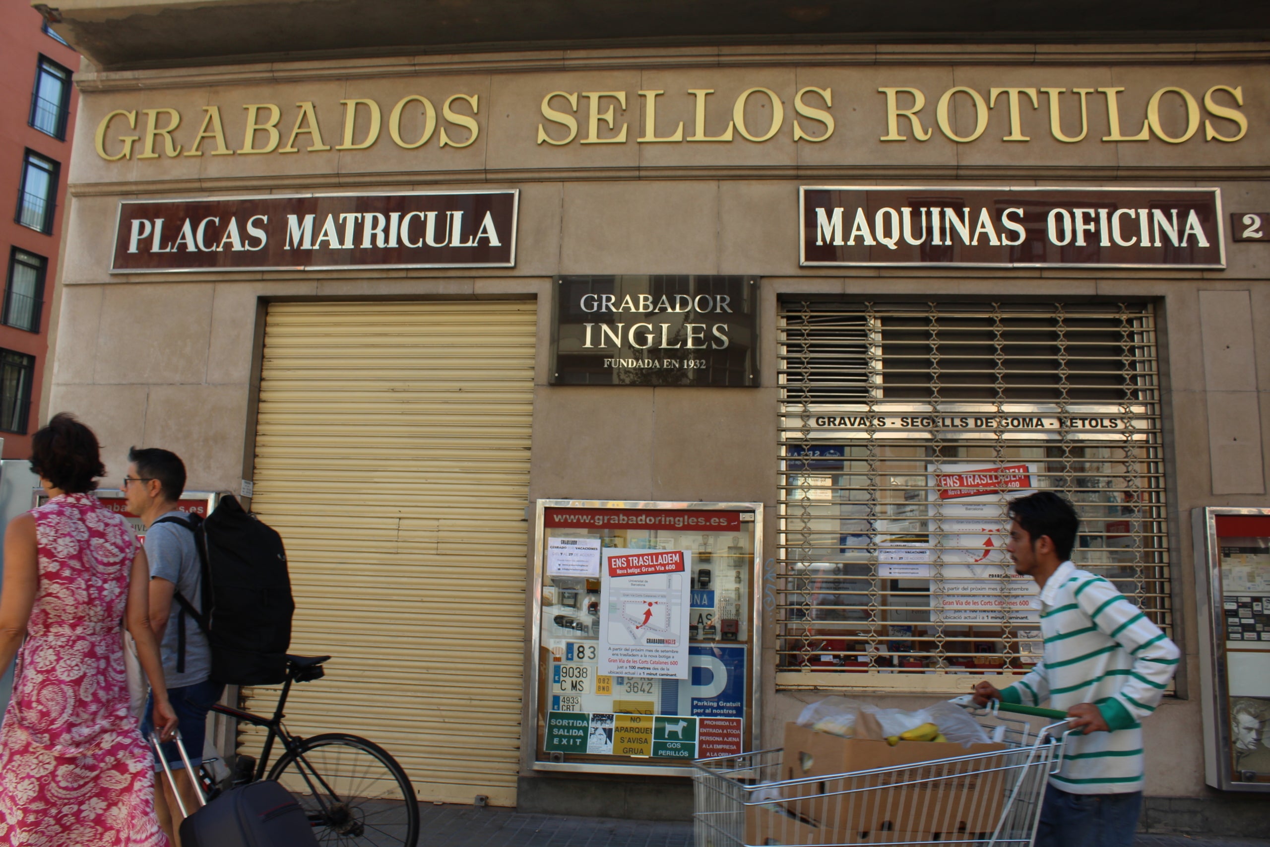 El Grabador Inglés va deixar la ronda de la Universitat a finals del passat mes de juliol / A.L.