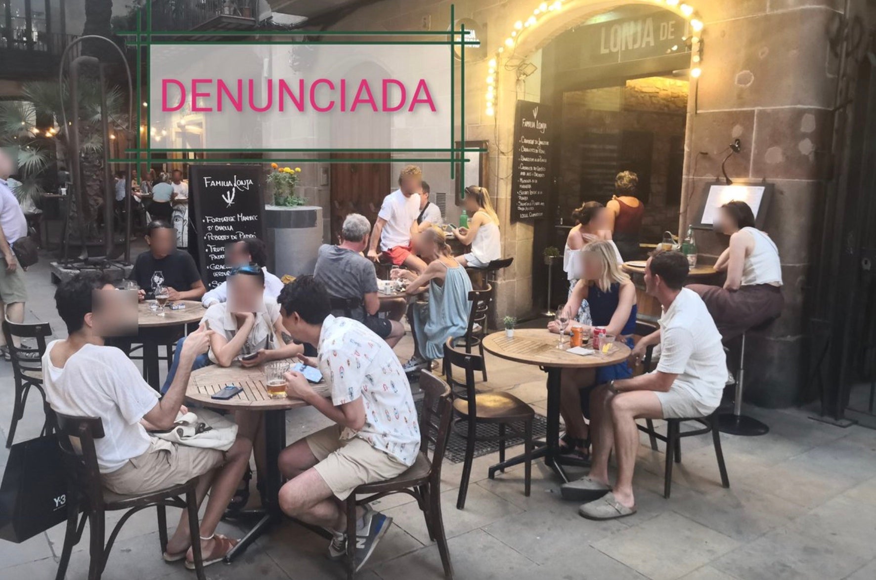 Una de les terrasses que ha denunciat la FAVB 