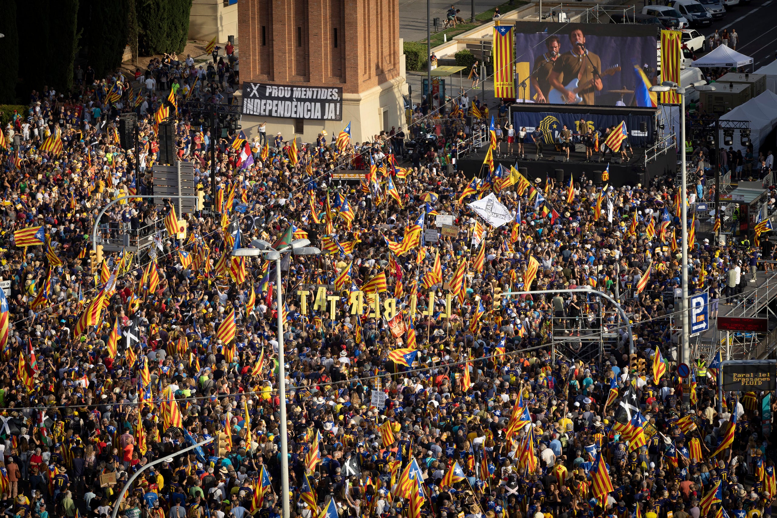 11.09.2023, Barcelona Manifestació 11S Diada 2023 a plaça Espanya.