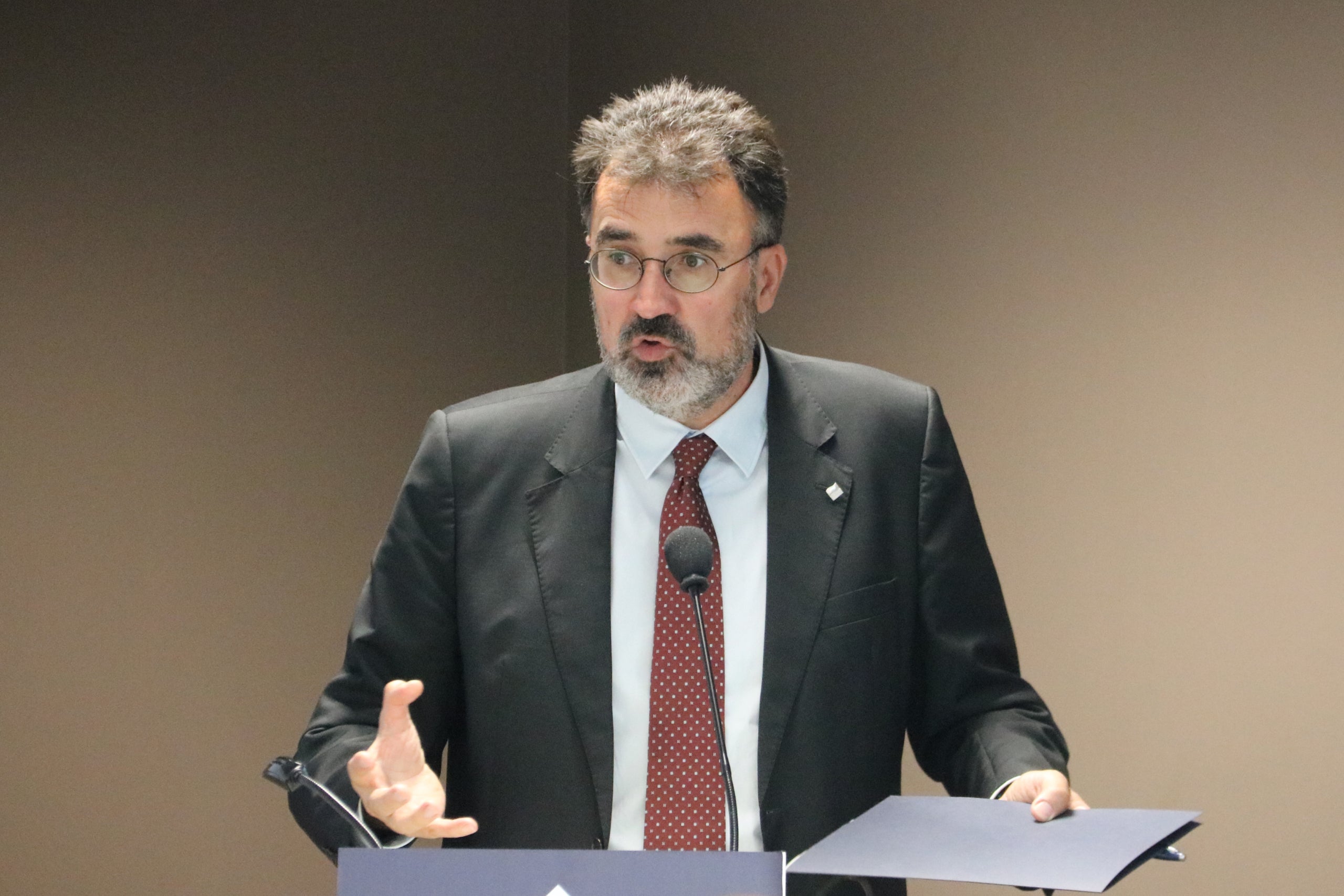 El president del Port de Barcelona, Lluís Salvadó | María Aladern (ACN)