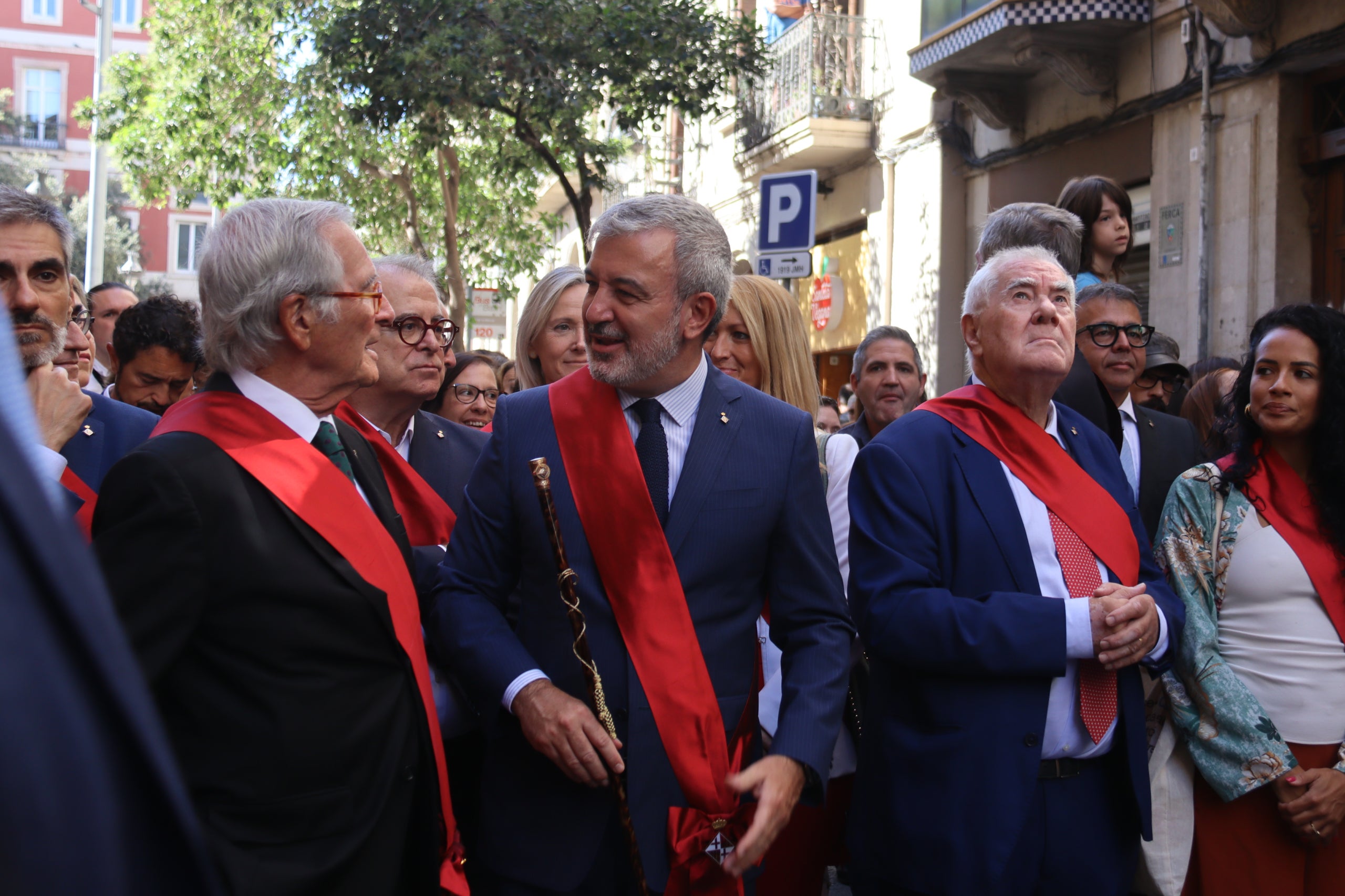 Trias y Collboni en una imagen de archivo del séquito de autoridades de la Merced / ACN