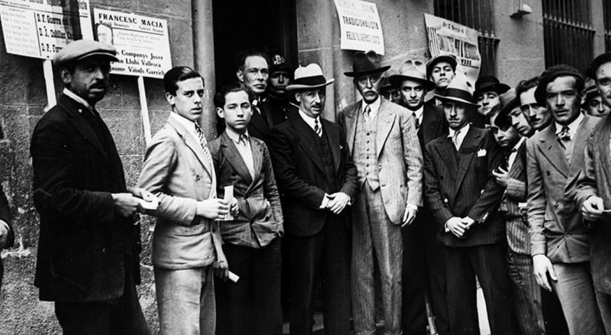 Francesc Macià amb Lluís Companys durant la campanya de les municipals del 1931 | Fundació Irla
