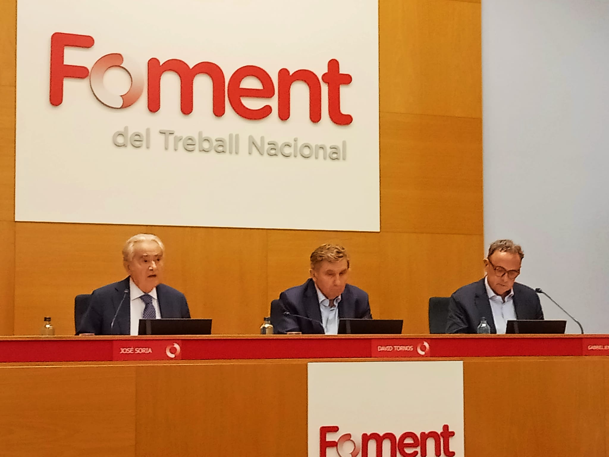 La roda de premsa d'aquest divendres feta a Foment de Treball / A.L.