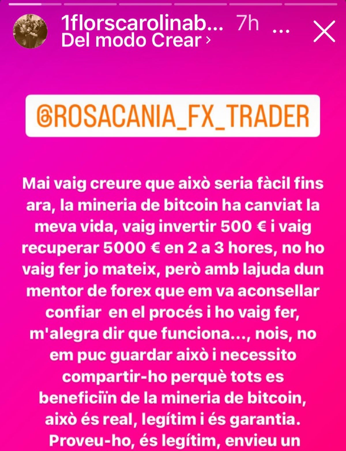 El perifl d'instagram hackejat