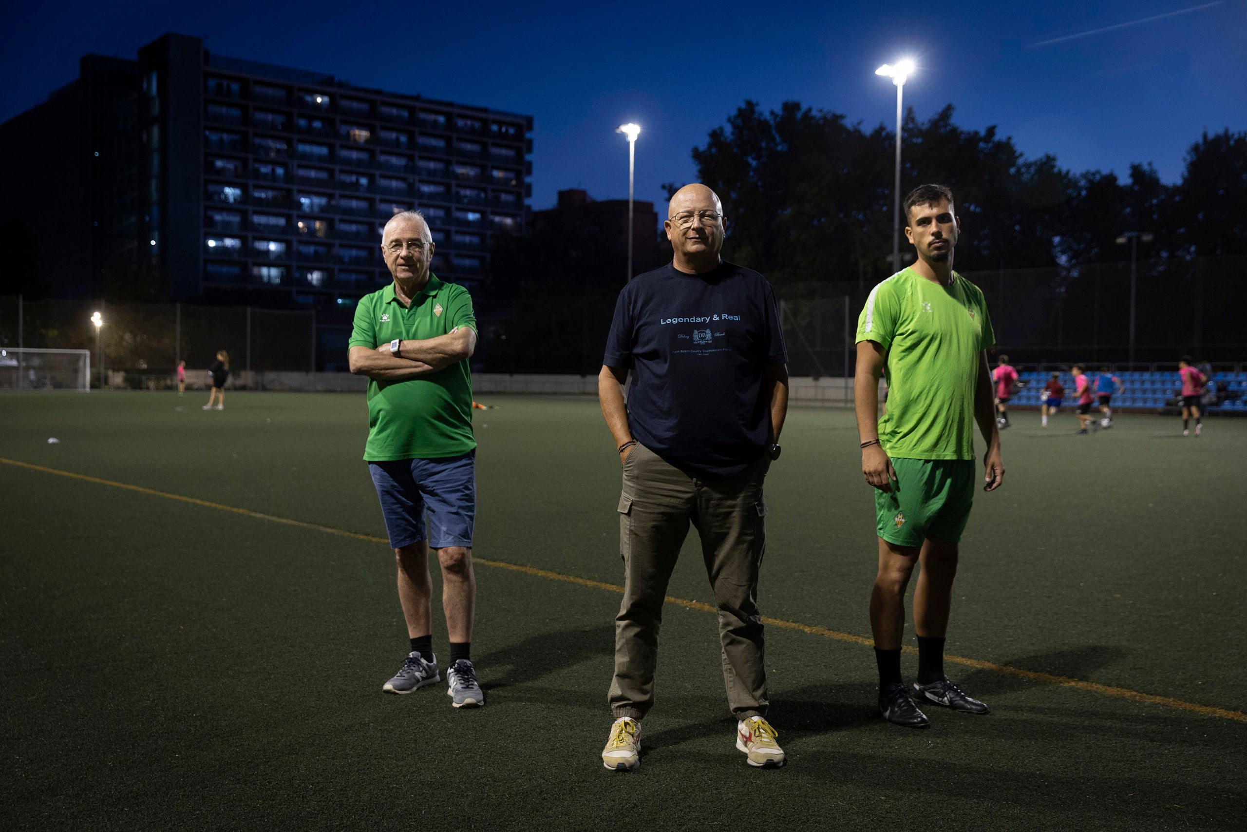Camp de l'energia, a la zona Franca, on juga la UE Sants. instal.lacions esportives municipals en mal estat.