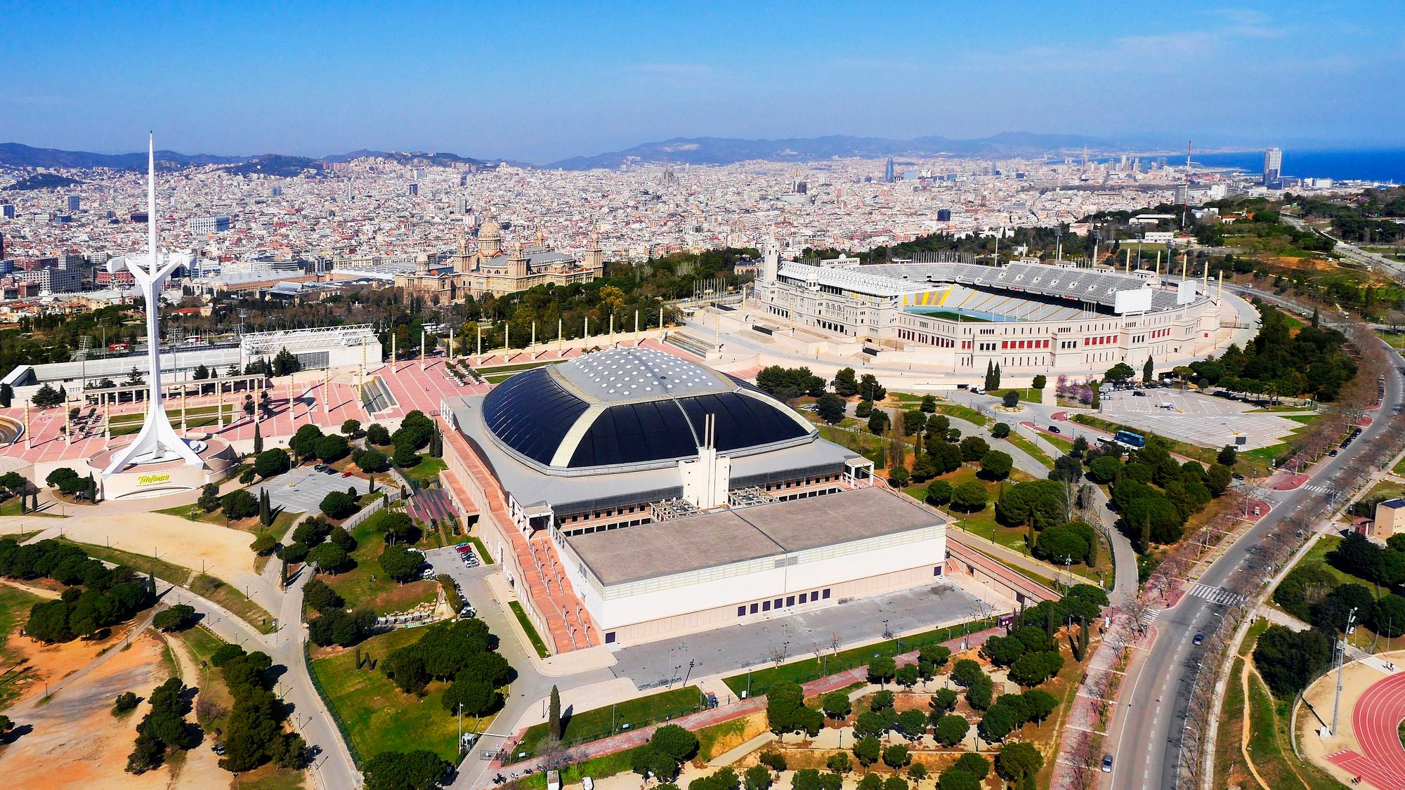 Imatge aèria de Montjuïc | Ajuntament