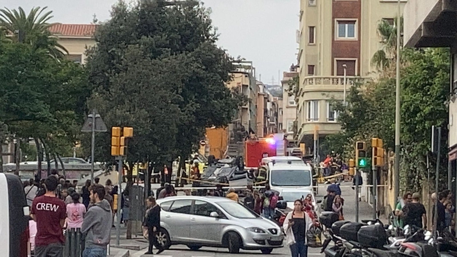 El vehicle ha quedat completament bolcat | Cedida 