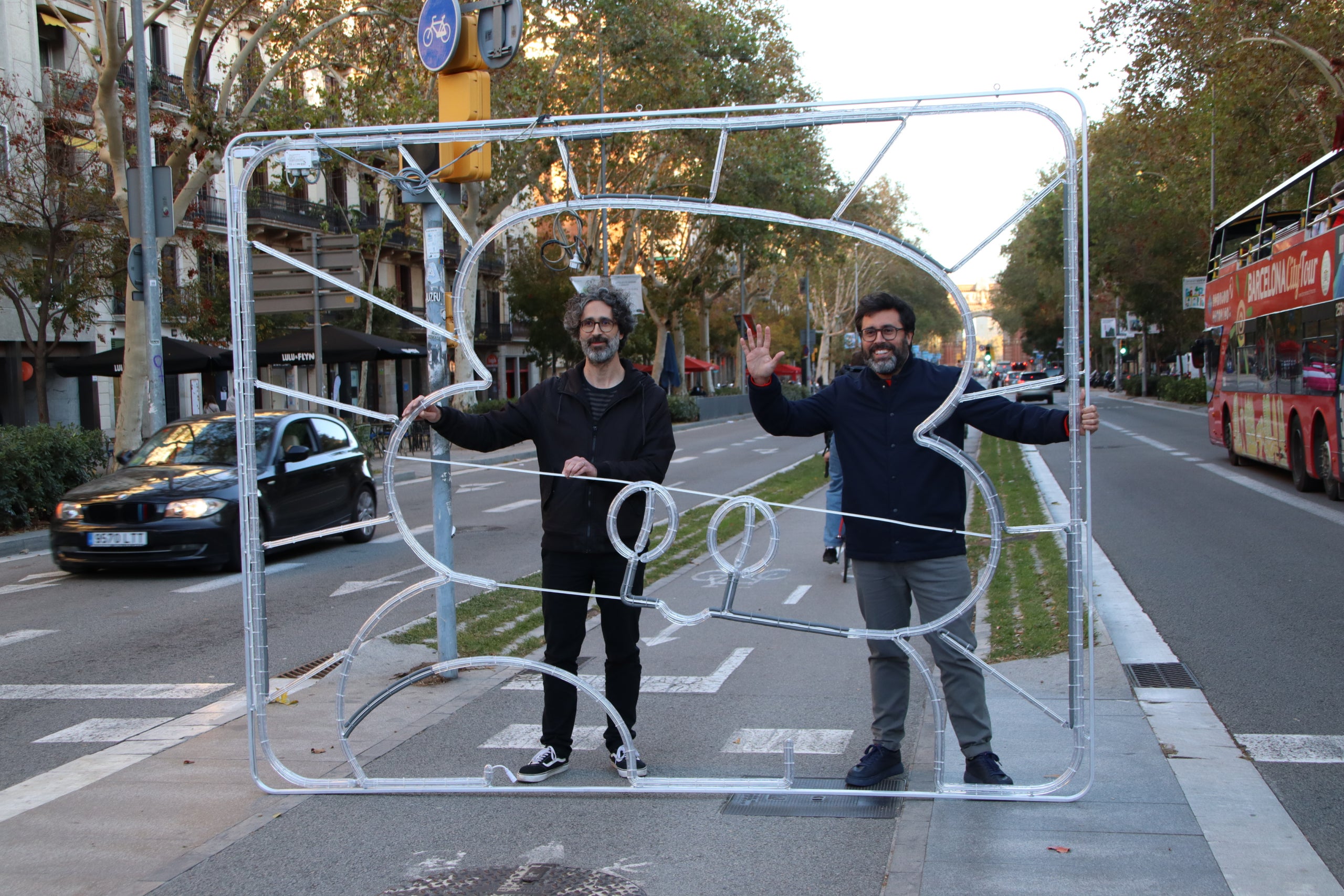 El nou enllumenat nadalenc del passeig de Sant Joan / Blanca Blay (ACN)