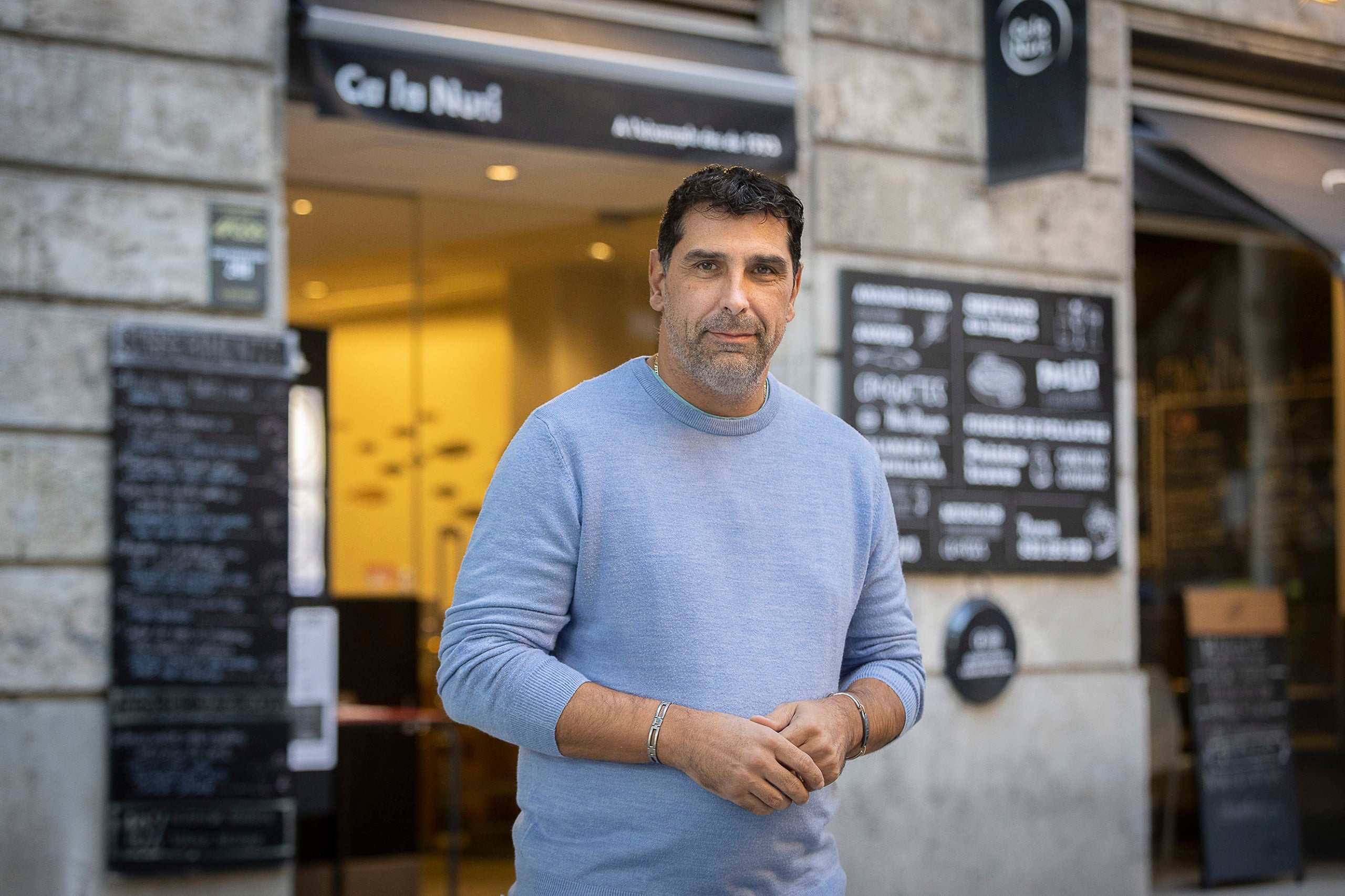 Jordi Noguera, del Restaurant Ca la Nuri, al carrer Consell de Cent.