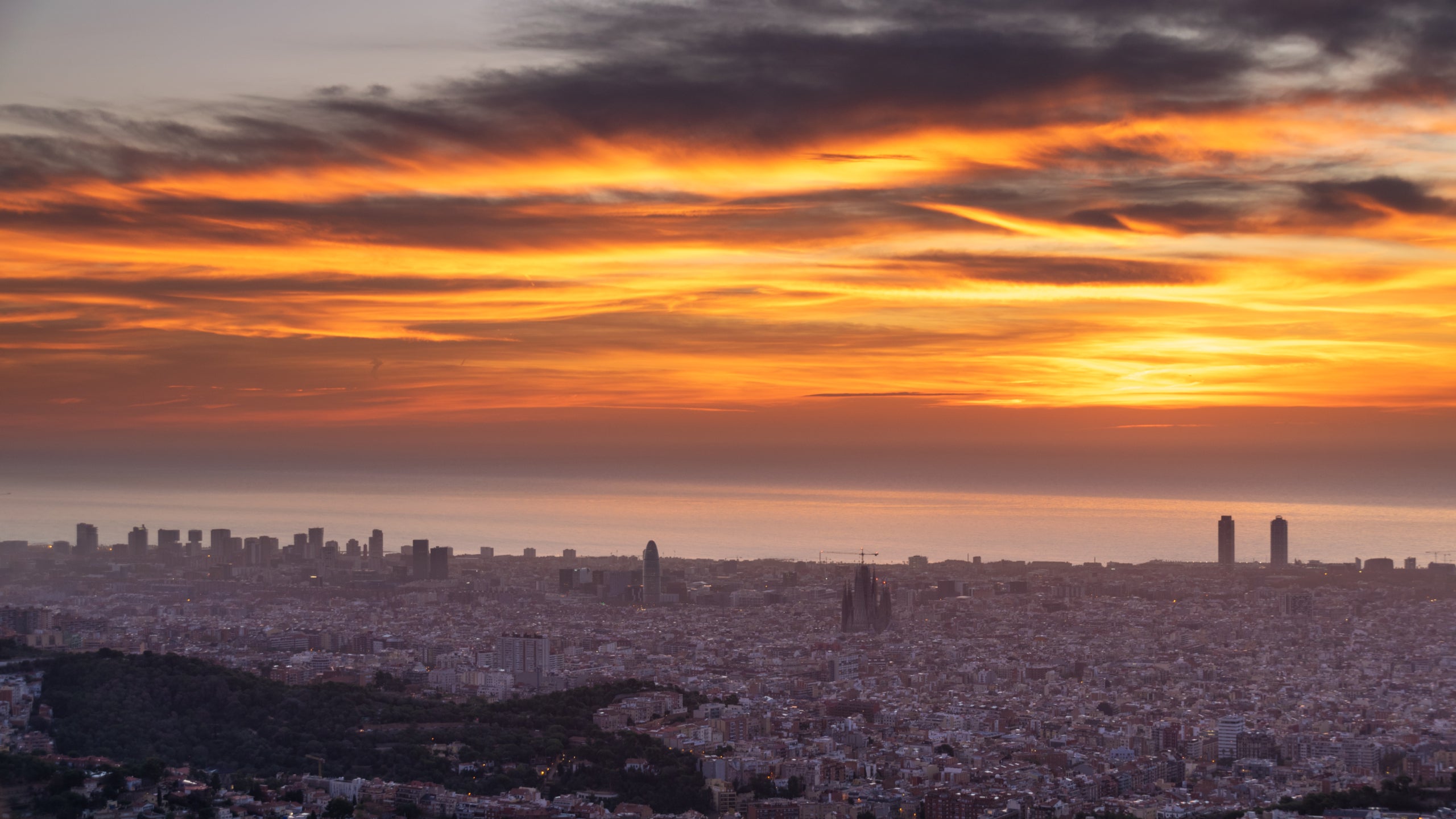 L'espectacular primera albada de desembre que s'ha pogut veure aquest divendres a Barcelona / Alfons Puertas (Observatori Fabra)