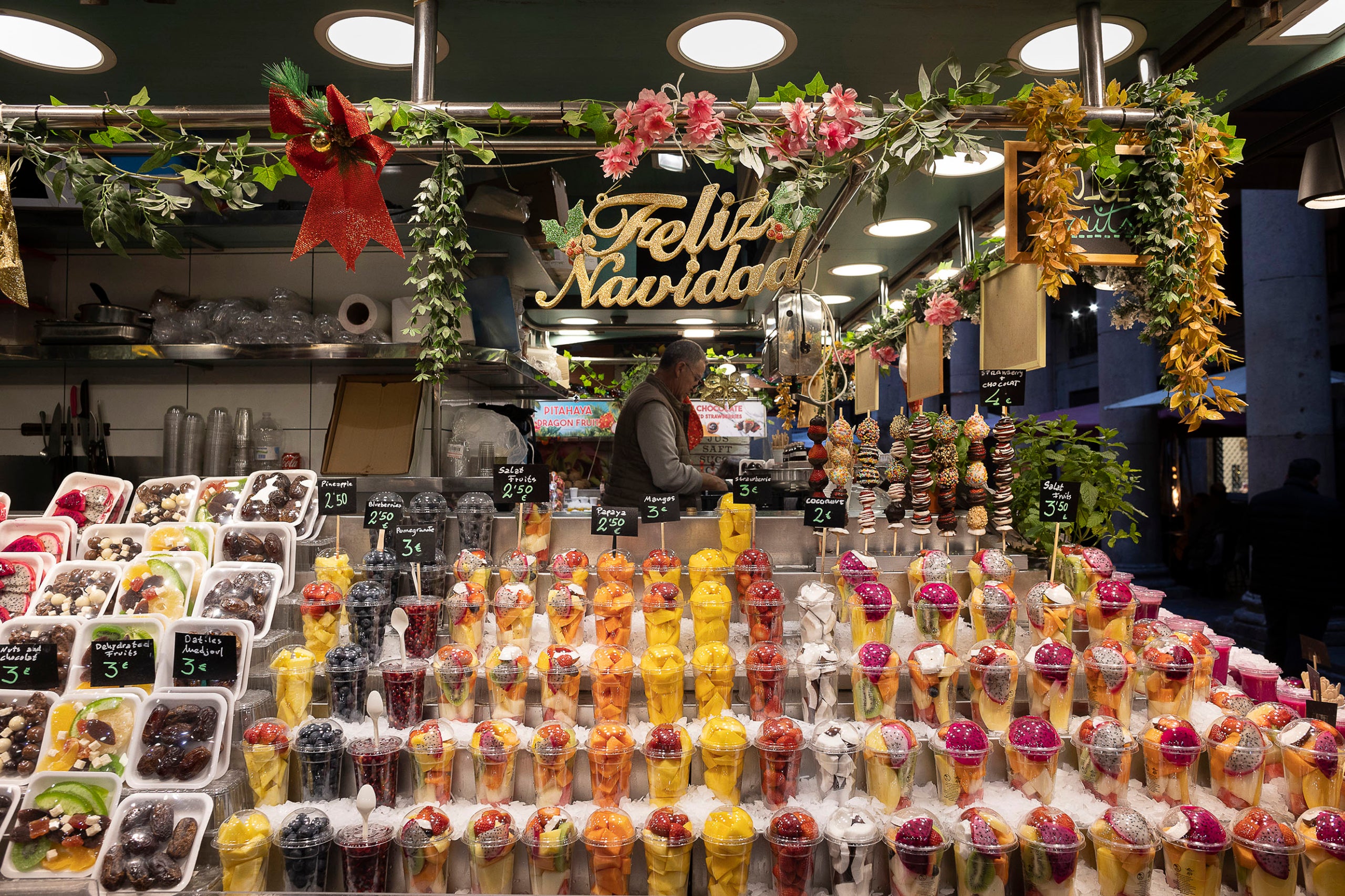 01.12.2023, Barcelona
Mercat de la Boqueria per Nadal
foto: Jordi Play