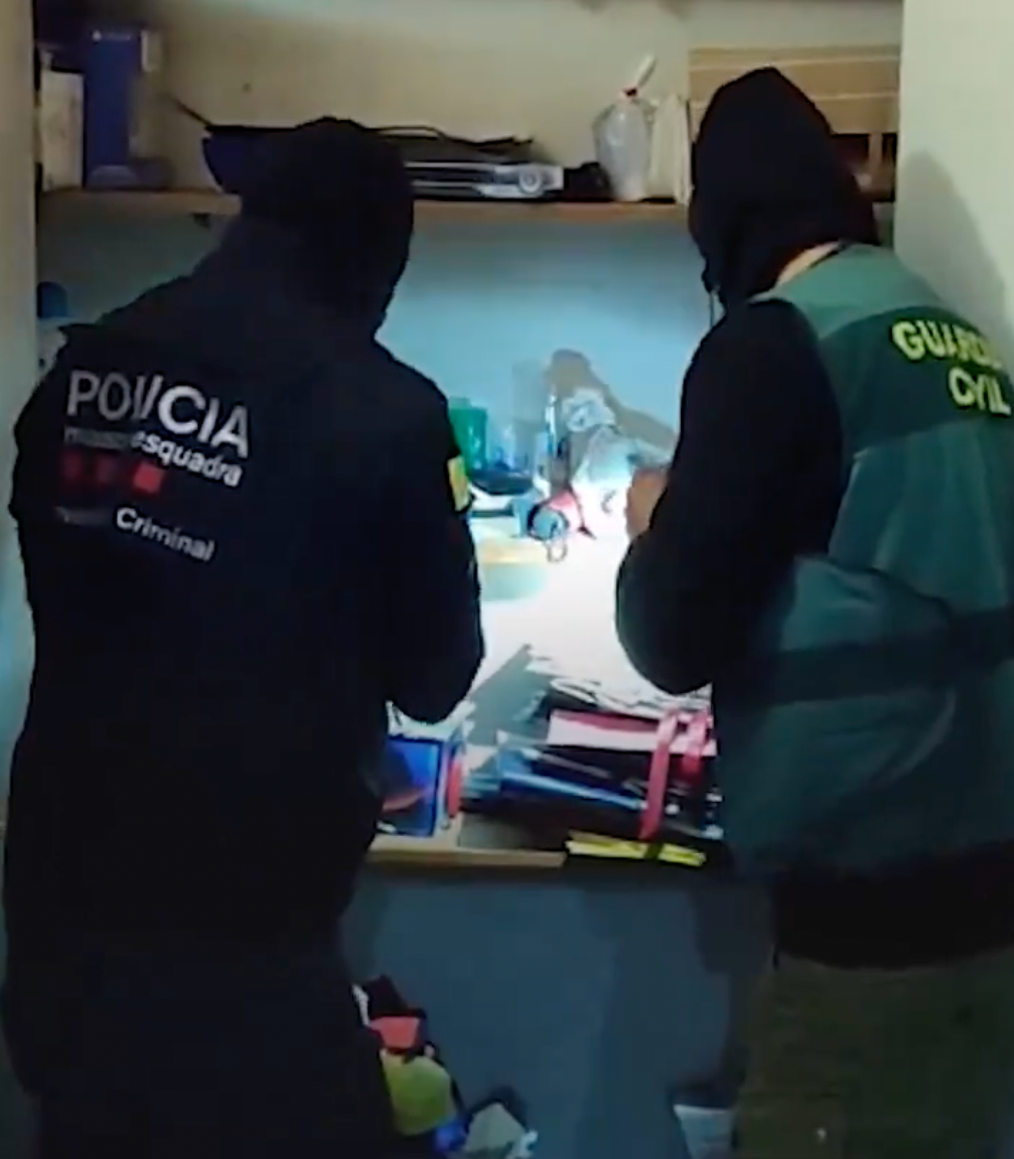 Captura d'imatge del vídeo de l'operatiu facilitat pels Mossos d'Esquadra / Mossos d'Esquadra