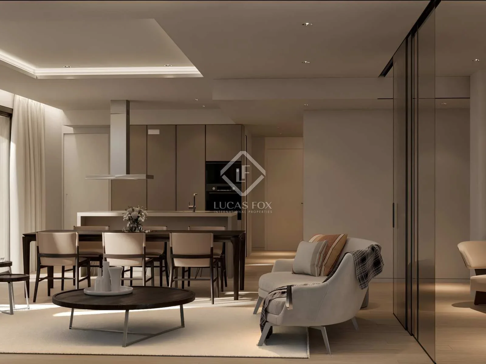 Imatge virtual de com quedarà la nova promoció de luxe a l'edifici de l'antiga seu de Convergència / Lucas Fox