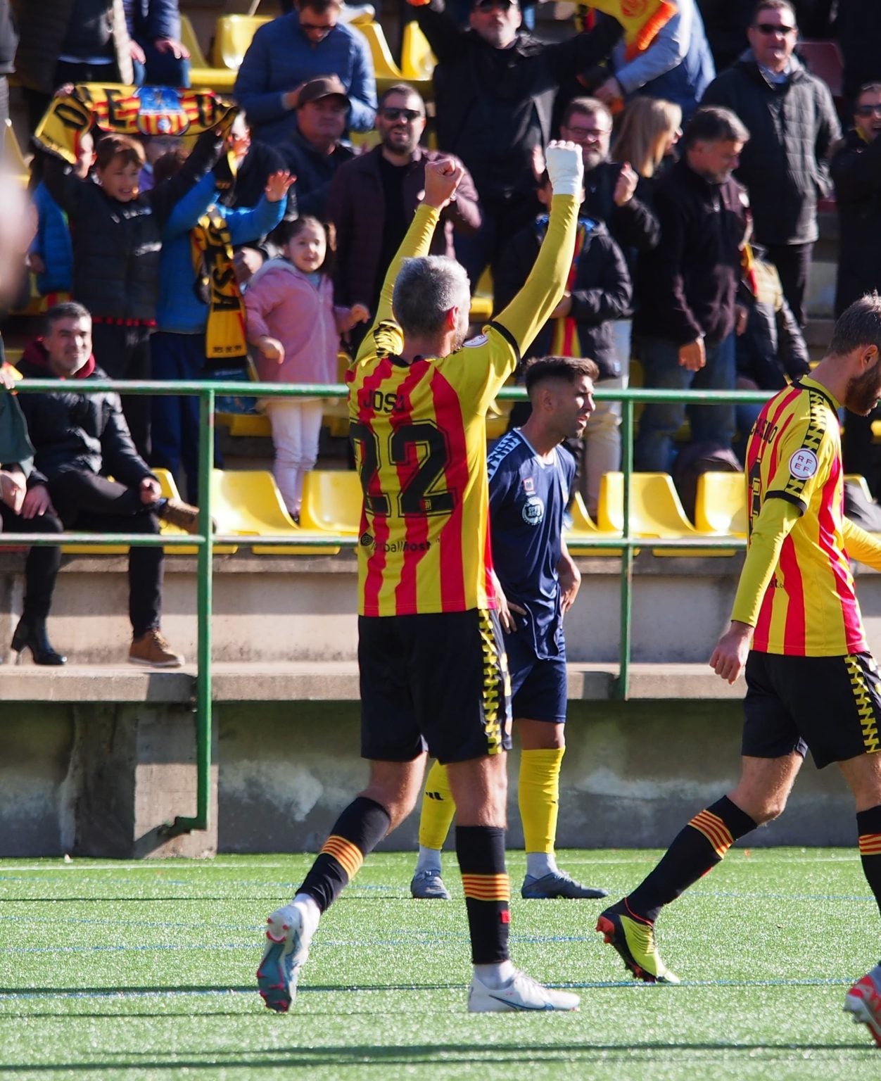 Josu celebrando el gol | Judit Andreu (UE Sant Andreu)