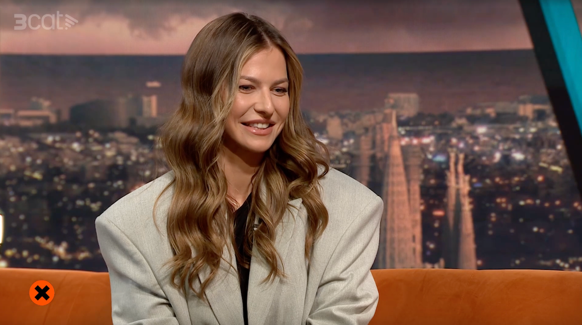 Anna Lewandowska, en un moment de l'entrevista amb Ricard Ustrell / TV3
