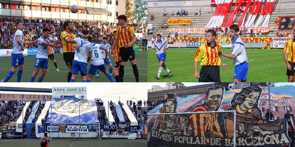 El derbi de 2023, els tifos de les dues aficions i el derbi del 2002 | UE Sant Andreu, Àngel Garreta, Eskapulats, Desperdicis