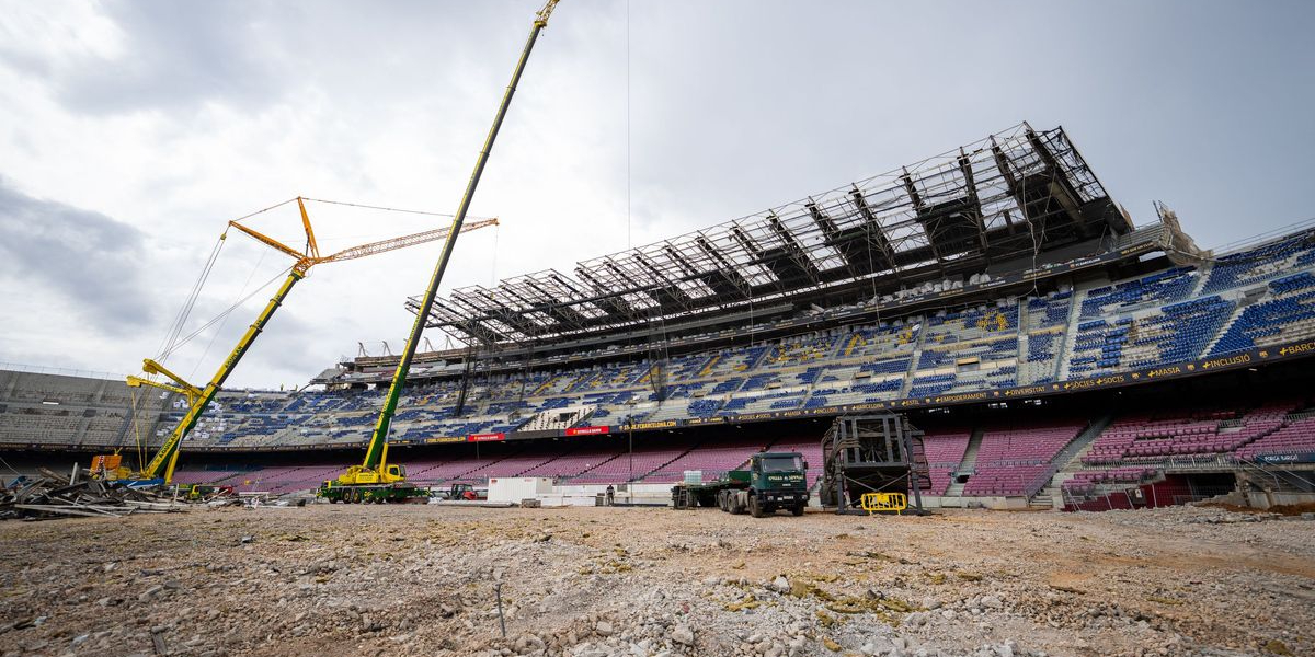 Una imatge d'arxiu de les obres del Camp Nou en obres / FC Barcelona