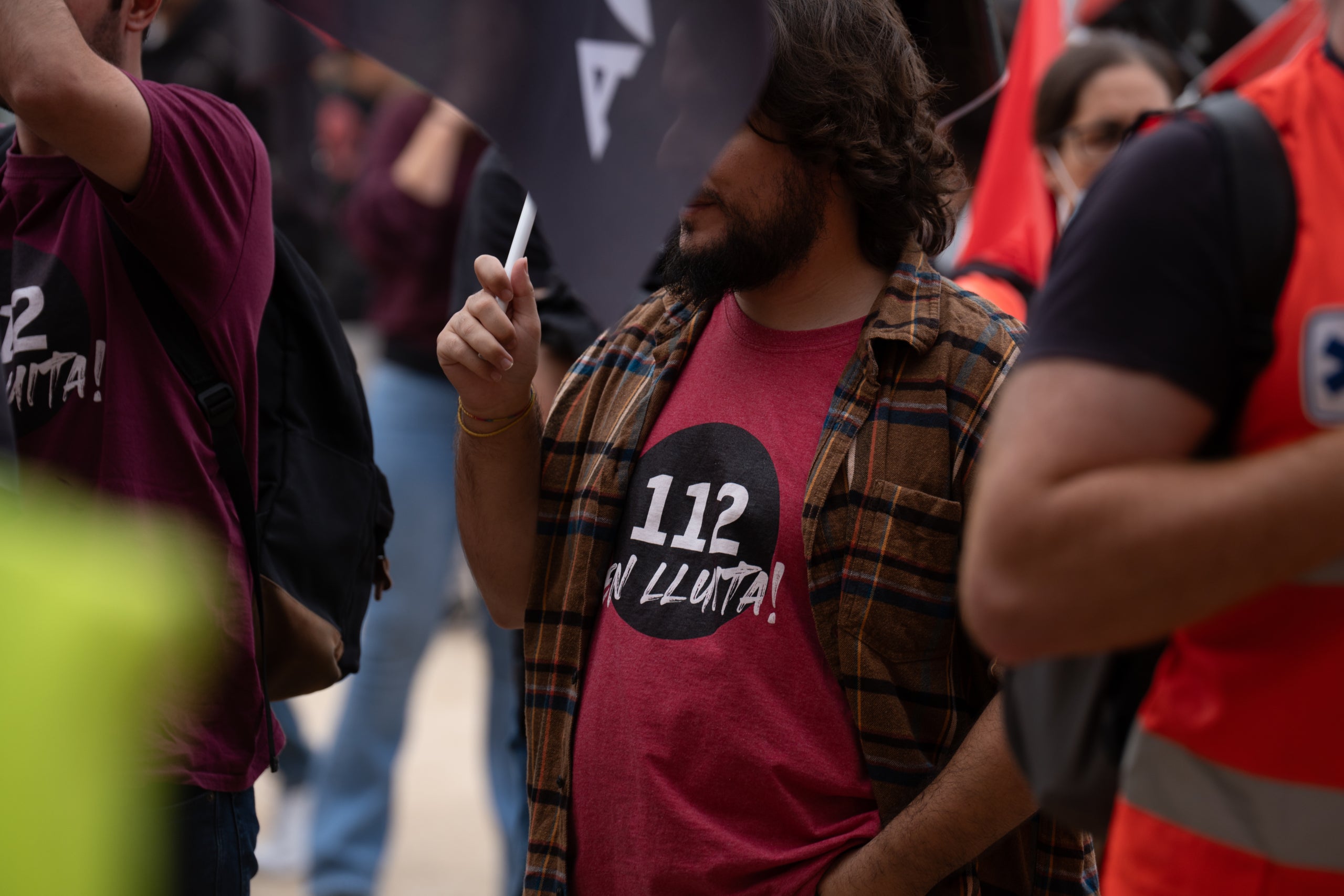 Imatge d'arxiu d'una protesta dels treballadors del 112 de Barcelona del passat octubre / Europa Press