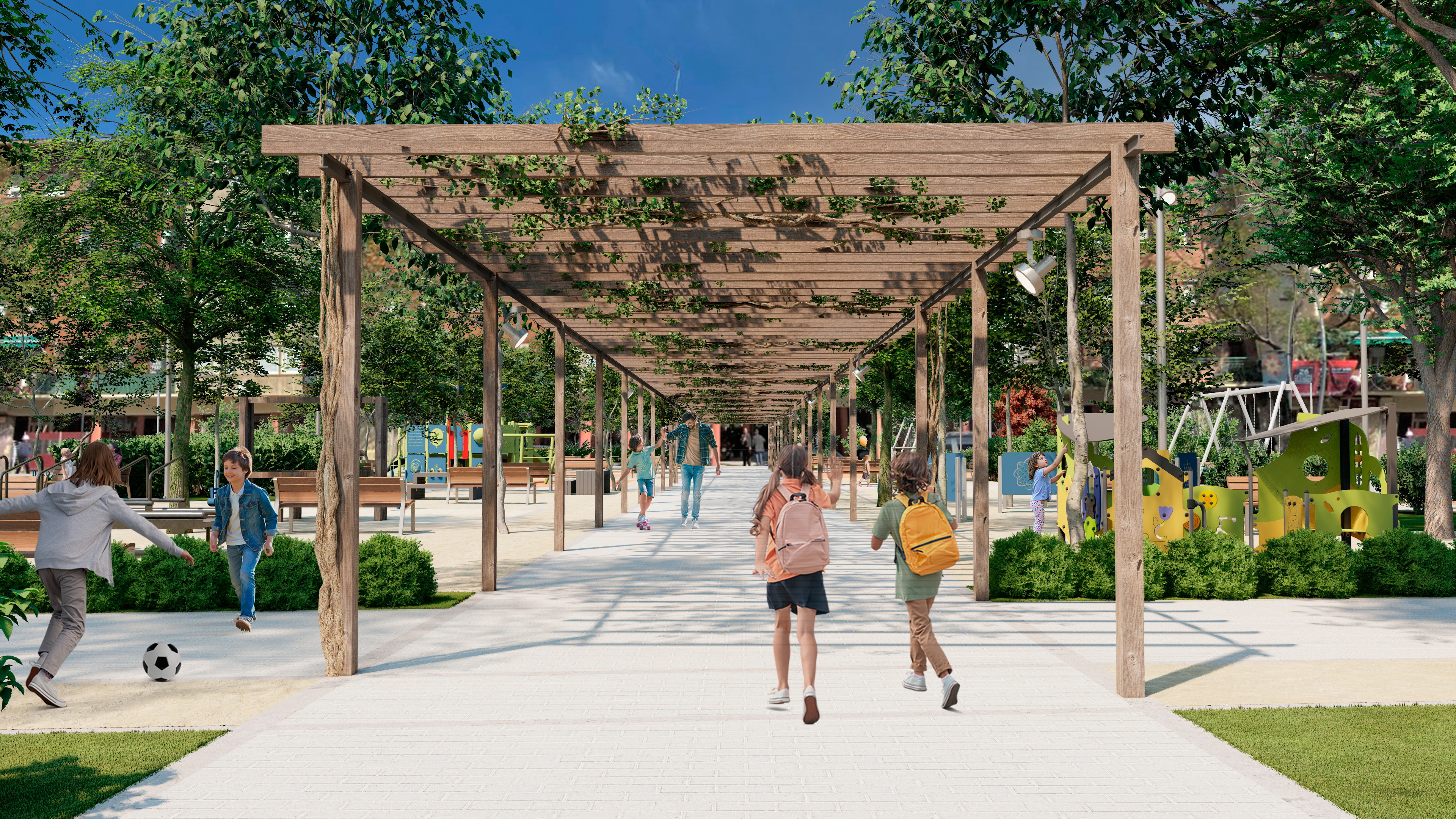 Imatge virtual de com quedaran els Jardins de Massana després de la reforma / Ajuntament de Barcelona