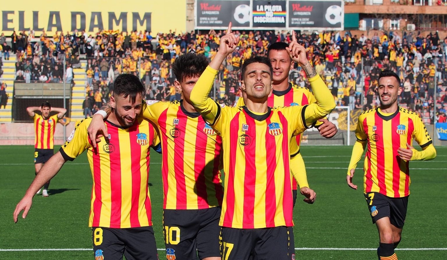 Alexis celebra su gol | UE San Andreu