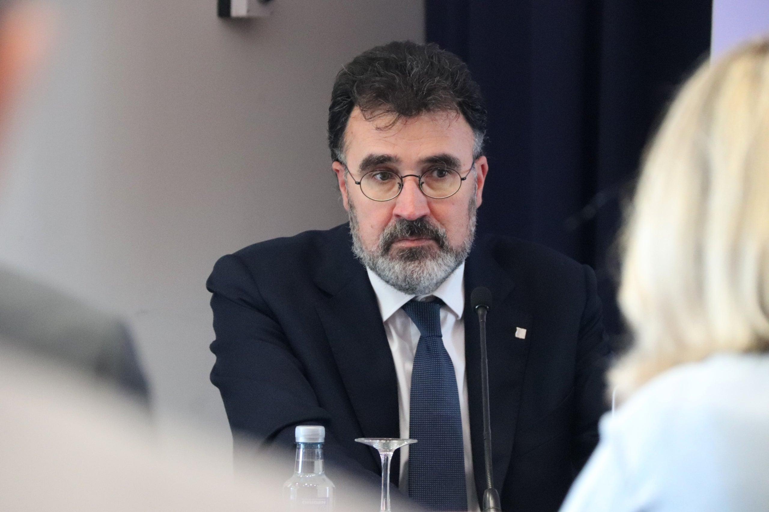 El president del Port de Barcelona, Lluís Salvadó, durant la presentació de resultats de l'entitat / ACN