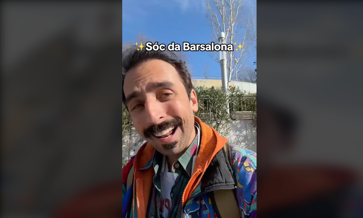Albert Roig, en un moment del vídeo / Tik Tok