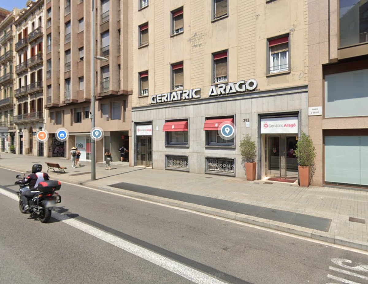 La façana del Geriàtric Aragó | Google Maps