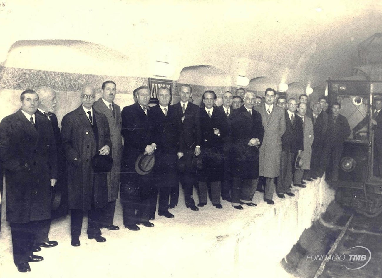 Inauguració de l'estació de Correus, el 1934, ara fa 90 anys TMB