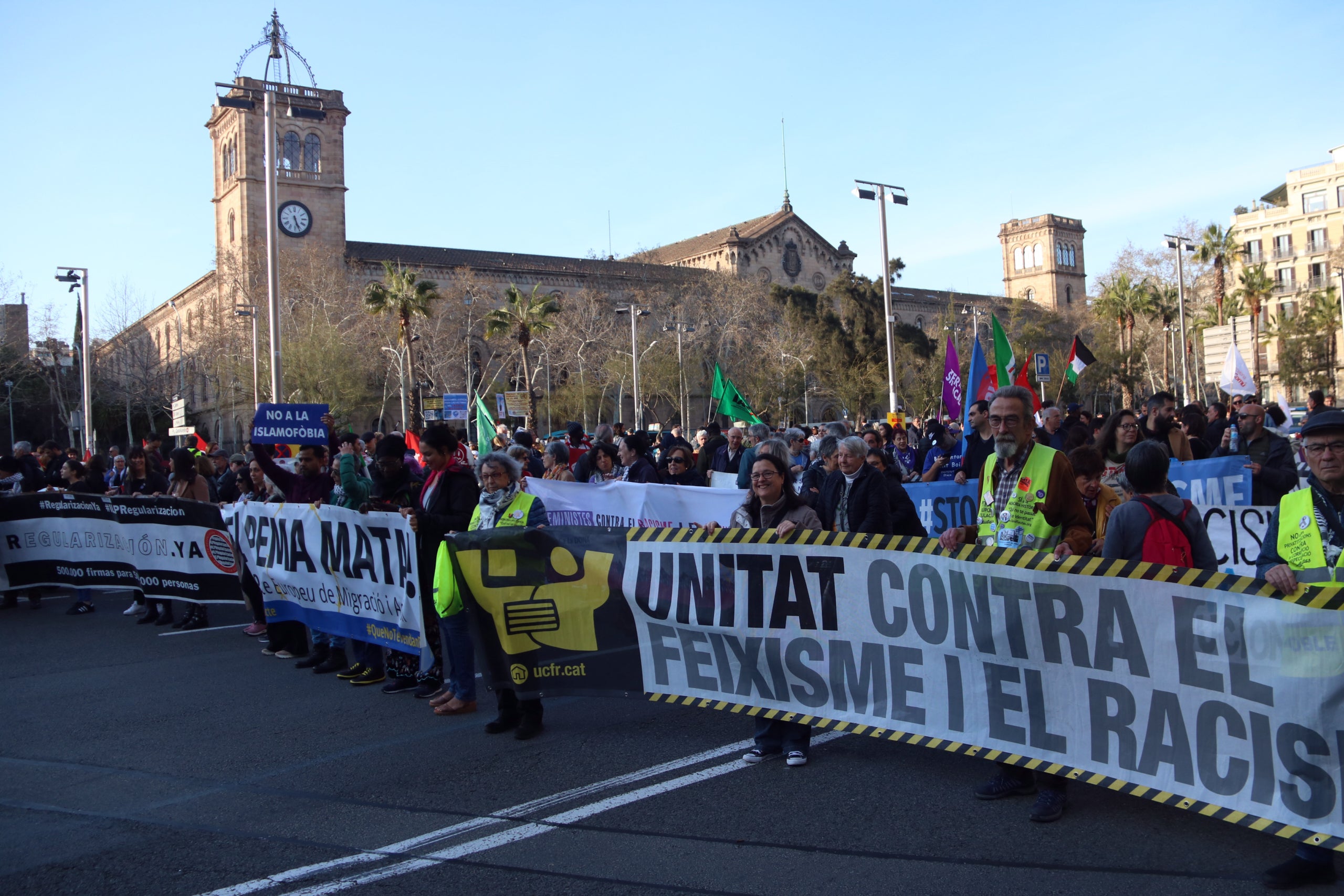 Manifestació contra el feixisme i el racisme a Barcelona / ACN