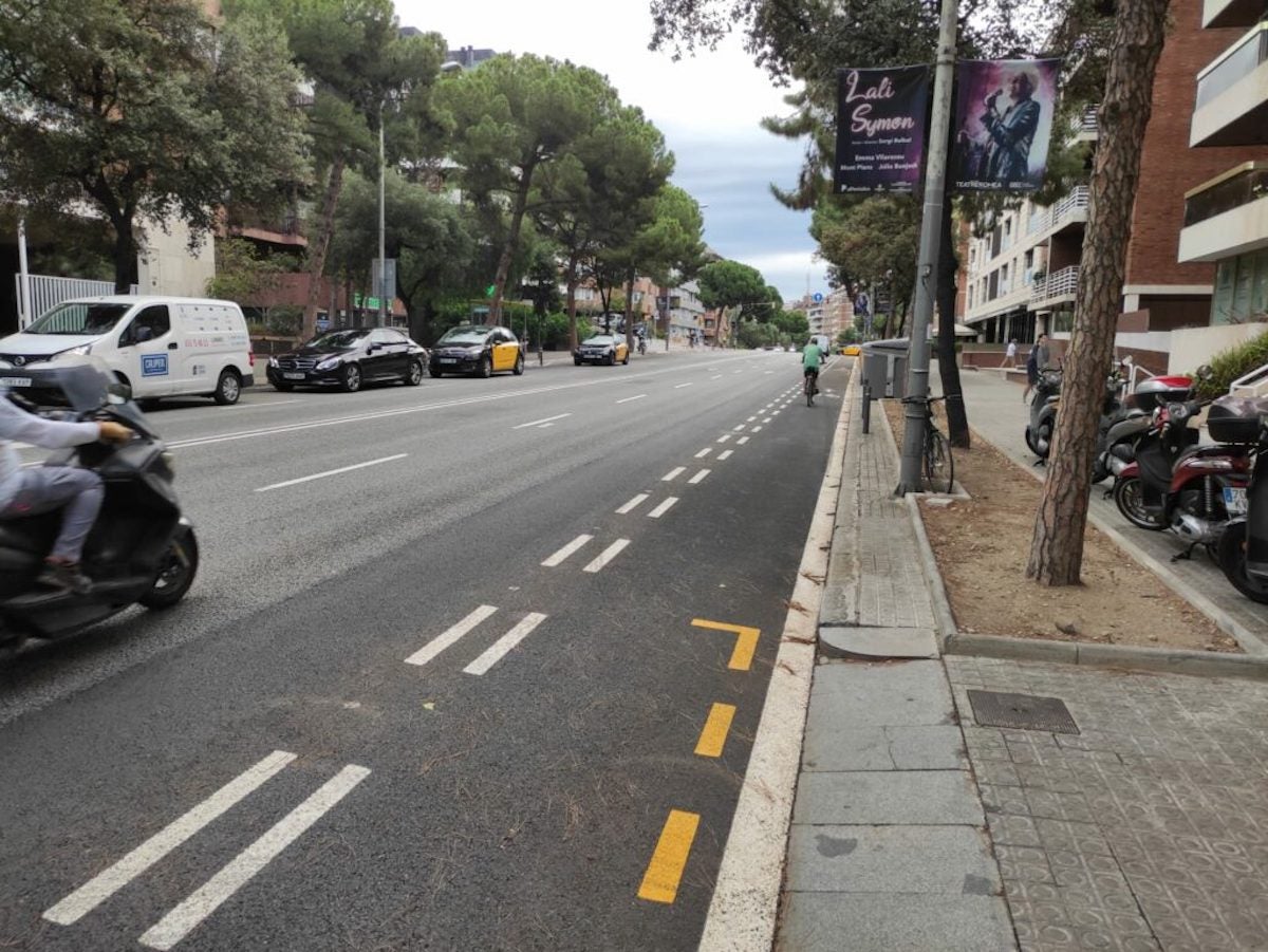 Un tramo del carril bici de Vía Augusta / AYUNTAMIENTO DE BARCELONA