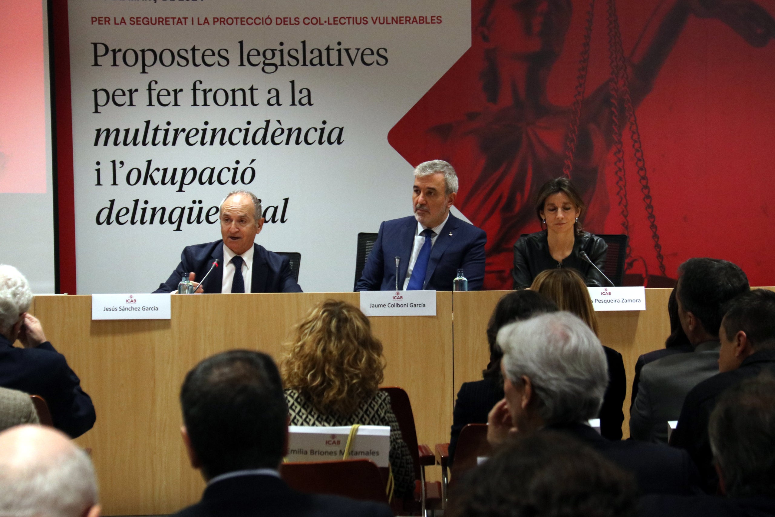 Collboni en l'acte de sobre la multireincidència al Col·legi de l'Advocacia de Barcelona / ACN