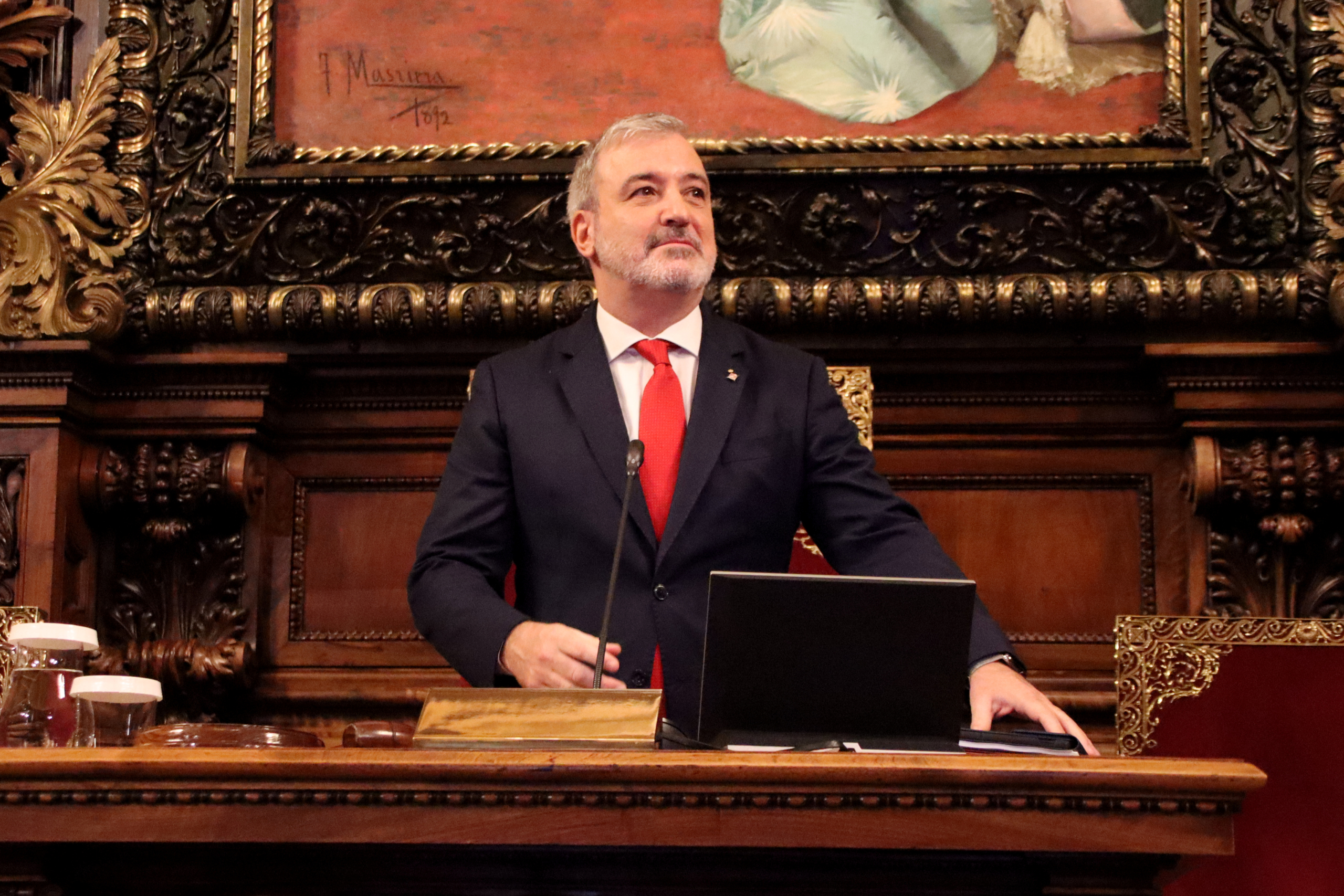 L'alcalde Jaume Collboni, en l'arrencada del ple del 22 de març TOT BARCELONA