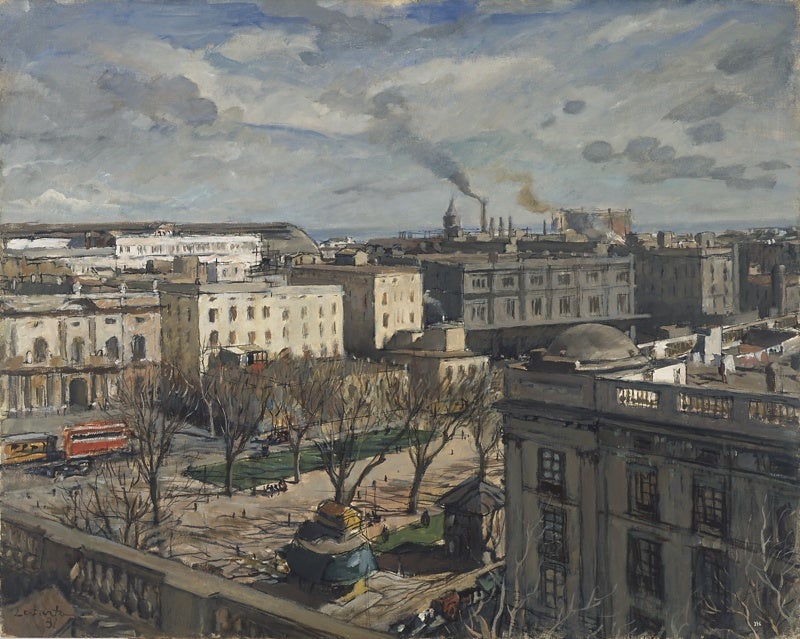 MPC 0376. 'Barriada de l'Estació de França' [pintura sobre tela] Labarta Planas, Francesc 1931