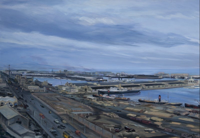 MPC 0441. 'Port de Barcelona' [pintura sobre tela] Valls Quer, Maurici 1931