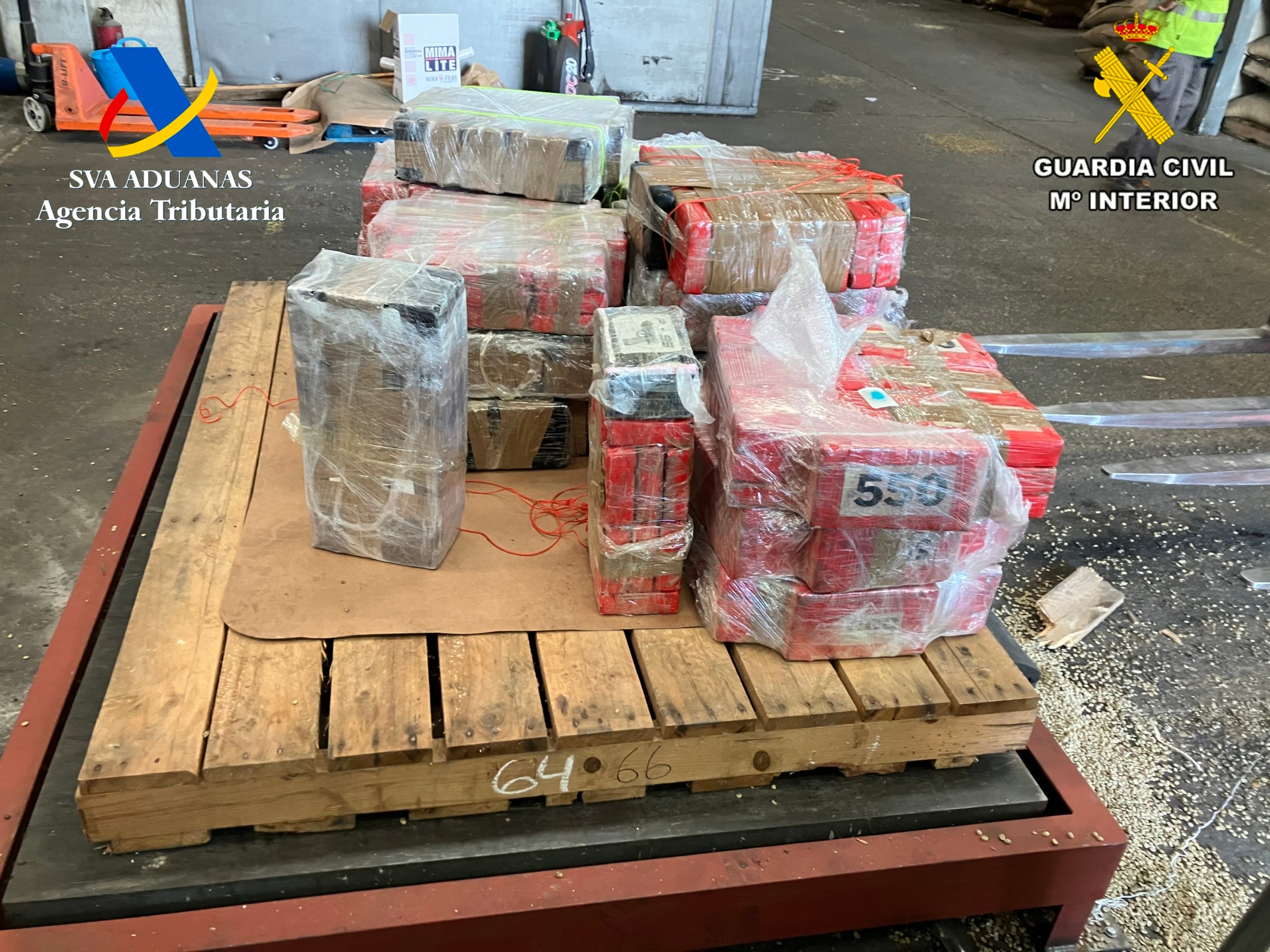 La cocaïna confiscada al Port de Barcelona per la Guàrdia Civil