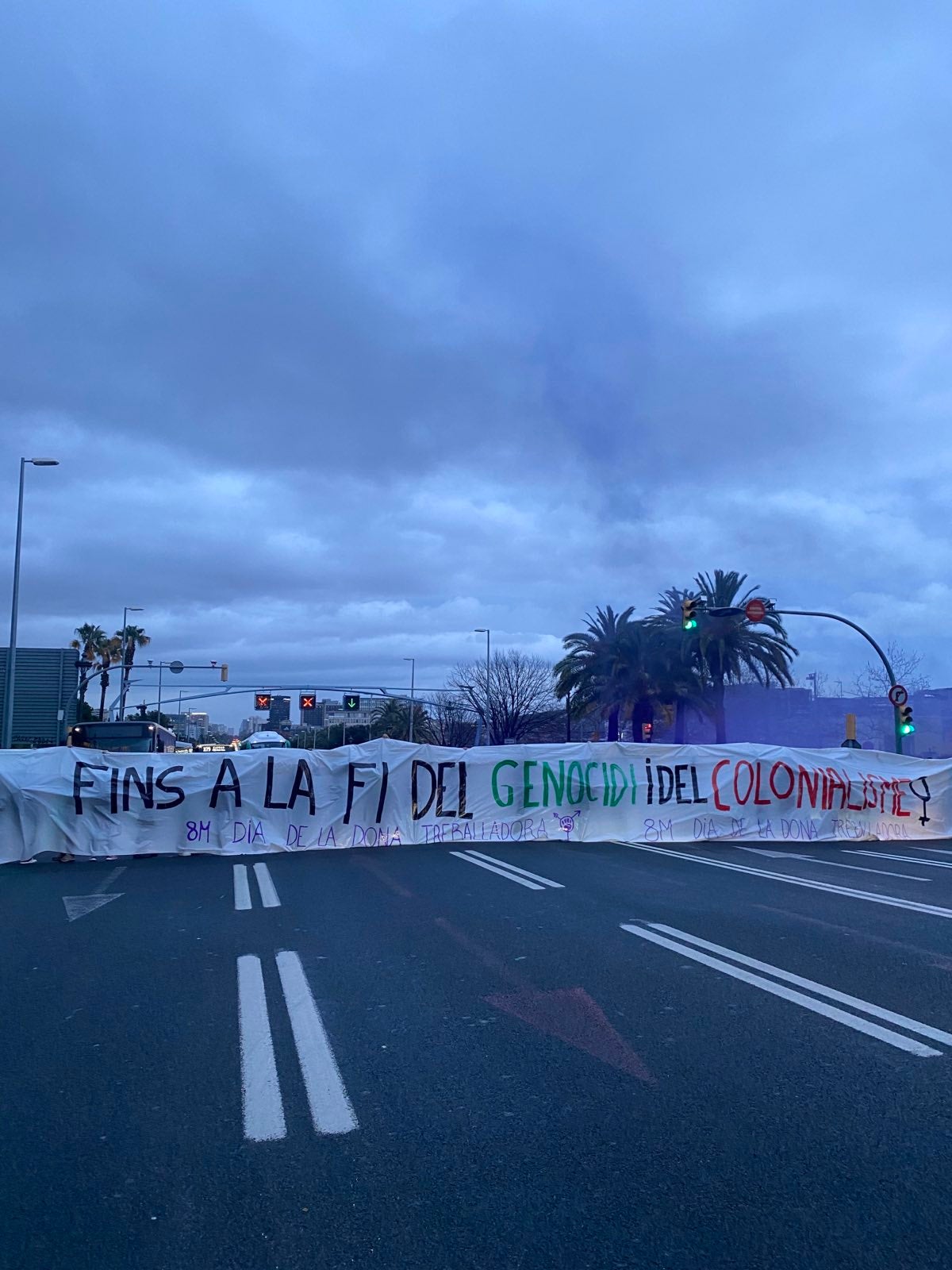 La manifestació que talla l'avinguda Diagonal | ARRAN