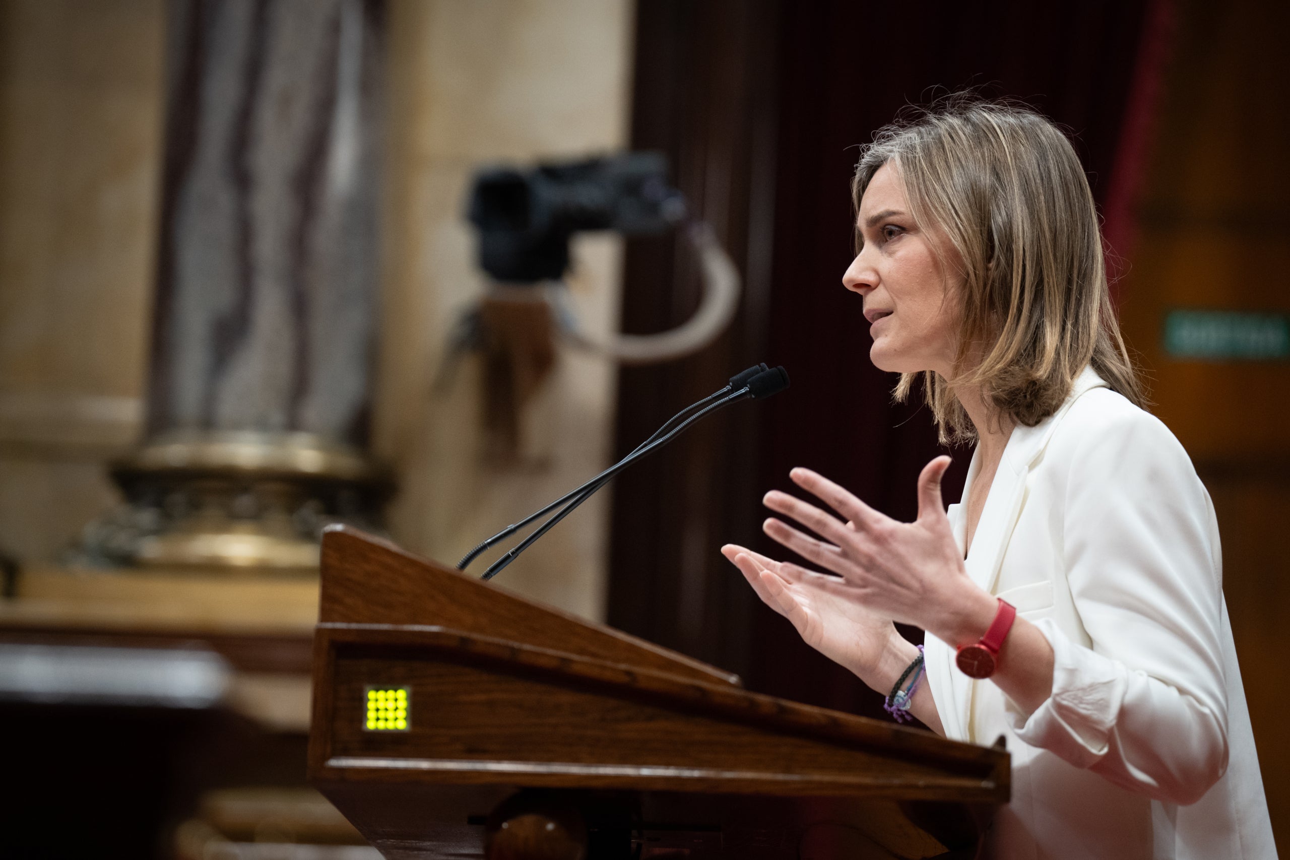 Jéssica Albiach durante el pleno del debate a la totalidad de Presupuestos 2024 /